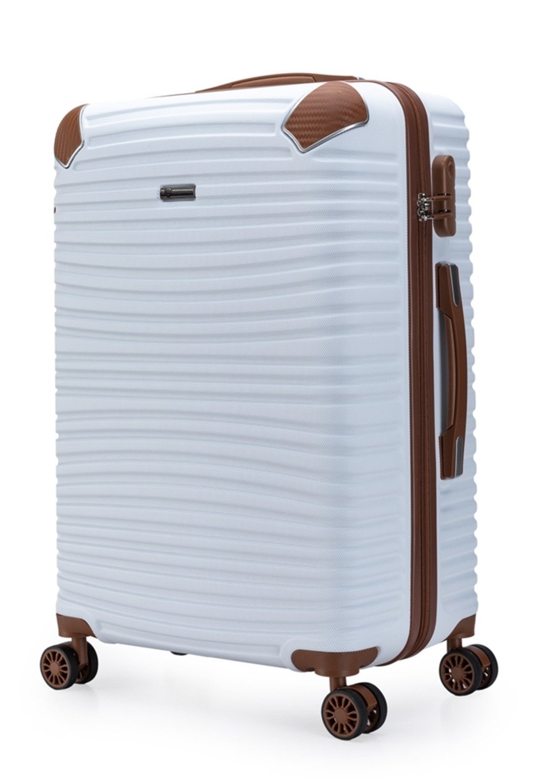 Imagem principal Mala Mão Viagem Robusta Executiva Rodas 360 Cadeado Swissport branco