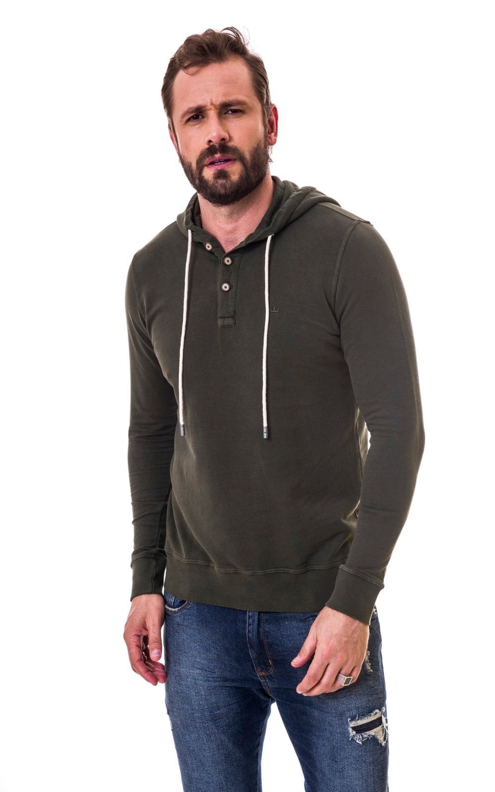 Imagem principal Moletom Aburguesia Slim Fit Militar Alfaiataria Burguesia verde