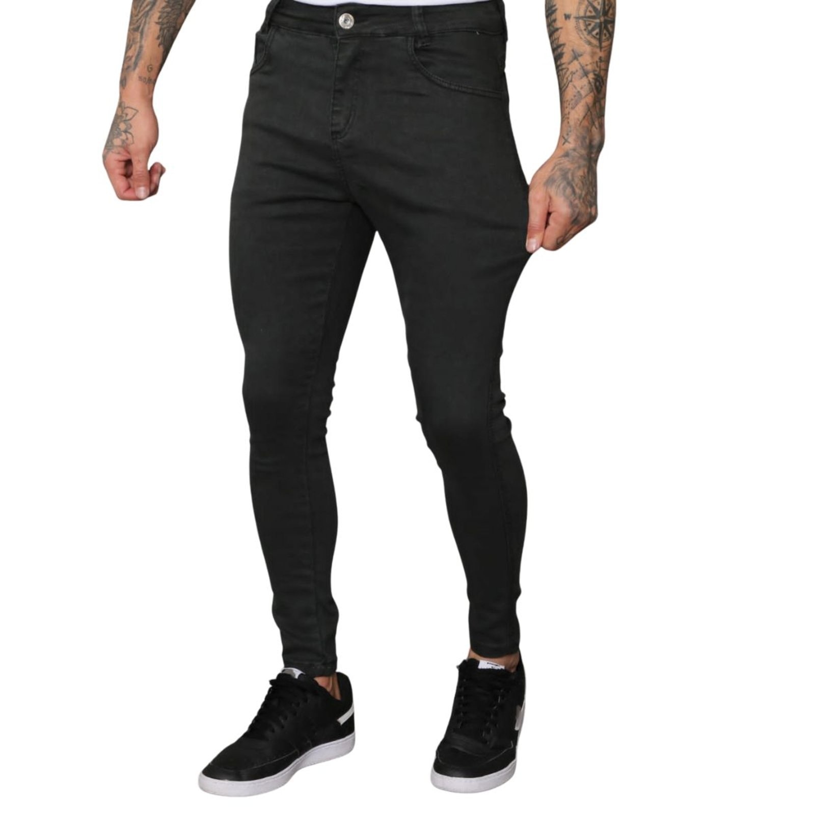 Imagem principal Calça Masculina Skinny Sarja Escuro Alleppo Jeans verde