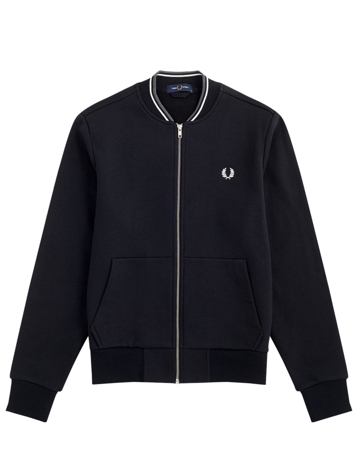 Imagem principal Jaqueta Fred Perry Moletom Masculina Regular Zip Through Preta Fred Perry preto