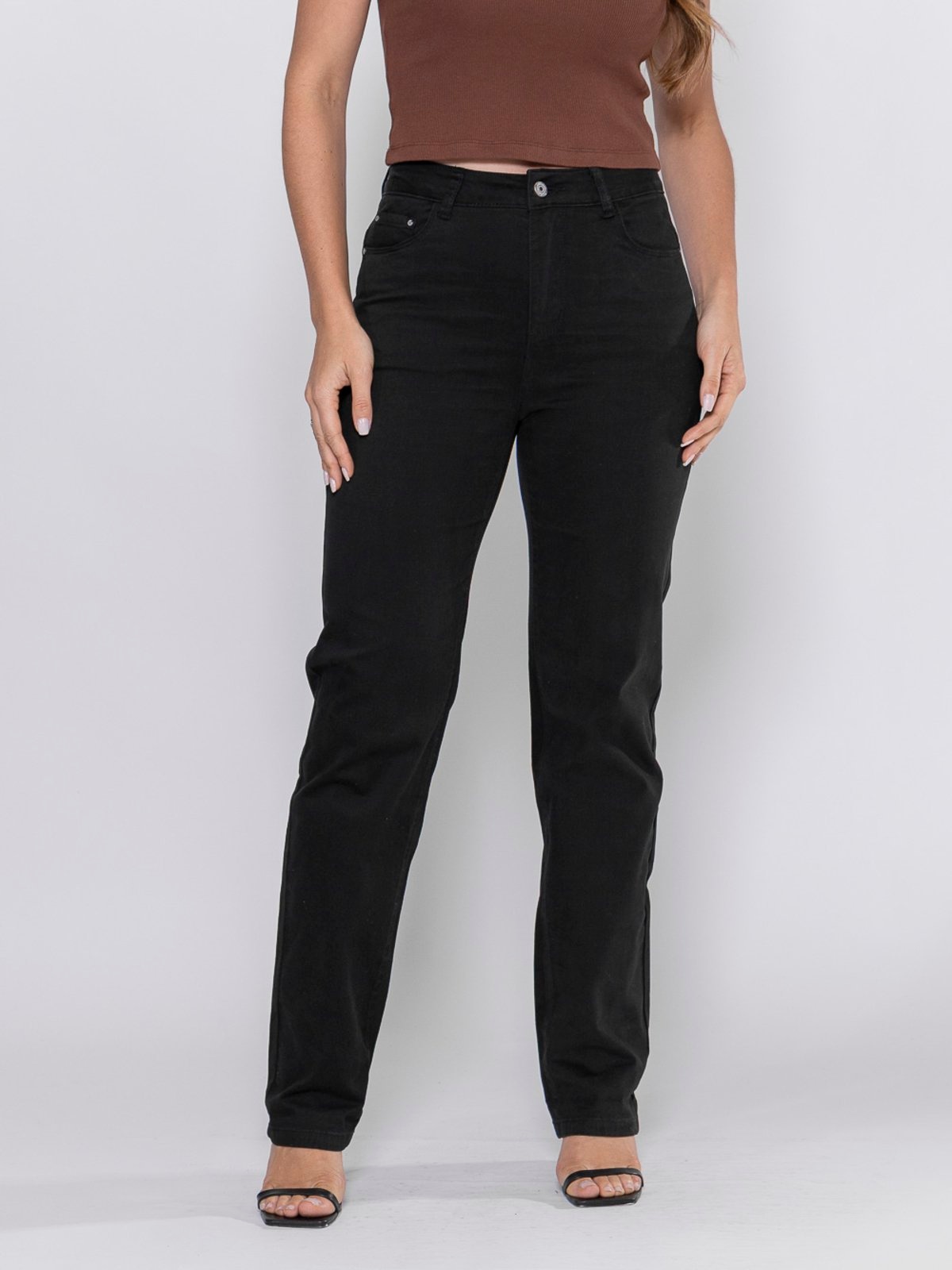 Imagem principal Calça Feminina Reta com Bolso Crocker - 50589 Crocker preto