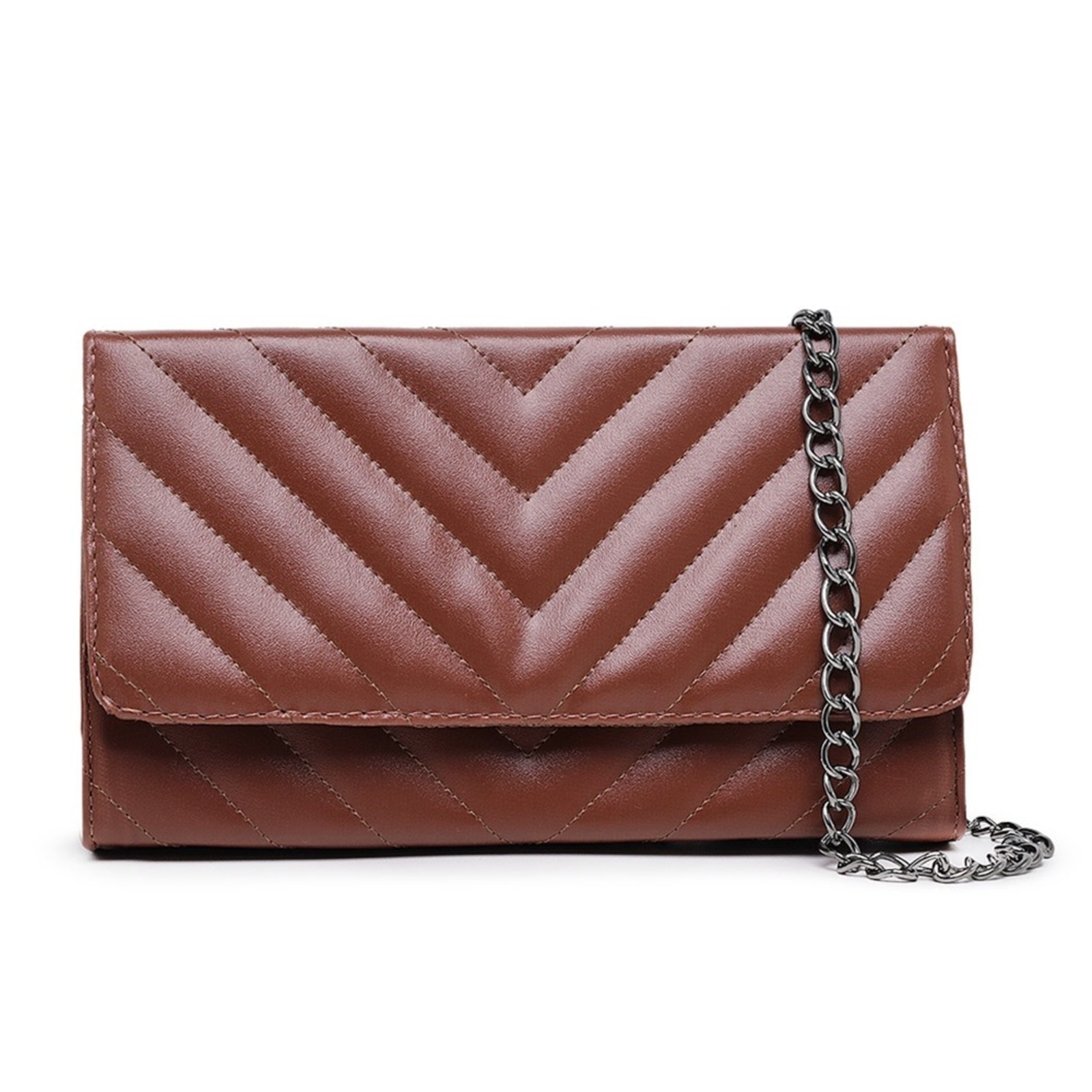 Imagem principal Bolsa Clutch Carteira Carmelo Shoes Transversal Matelassê CARMELO SHOES marrom