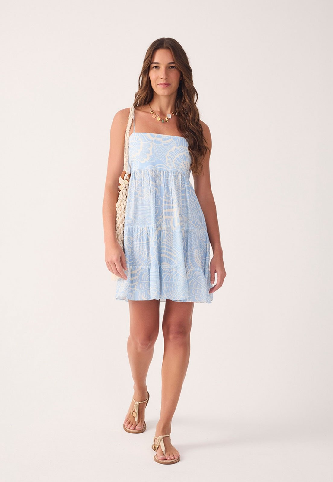 Imagem principal Vestido Feminino Dress To Bata Estampa Cristalina Claro Dress to azul