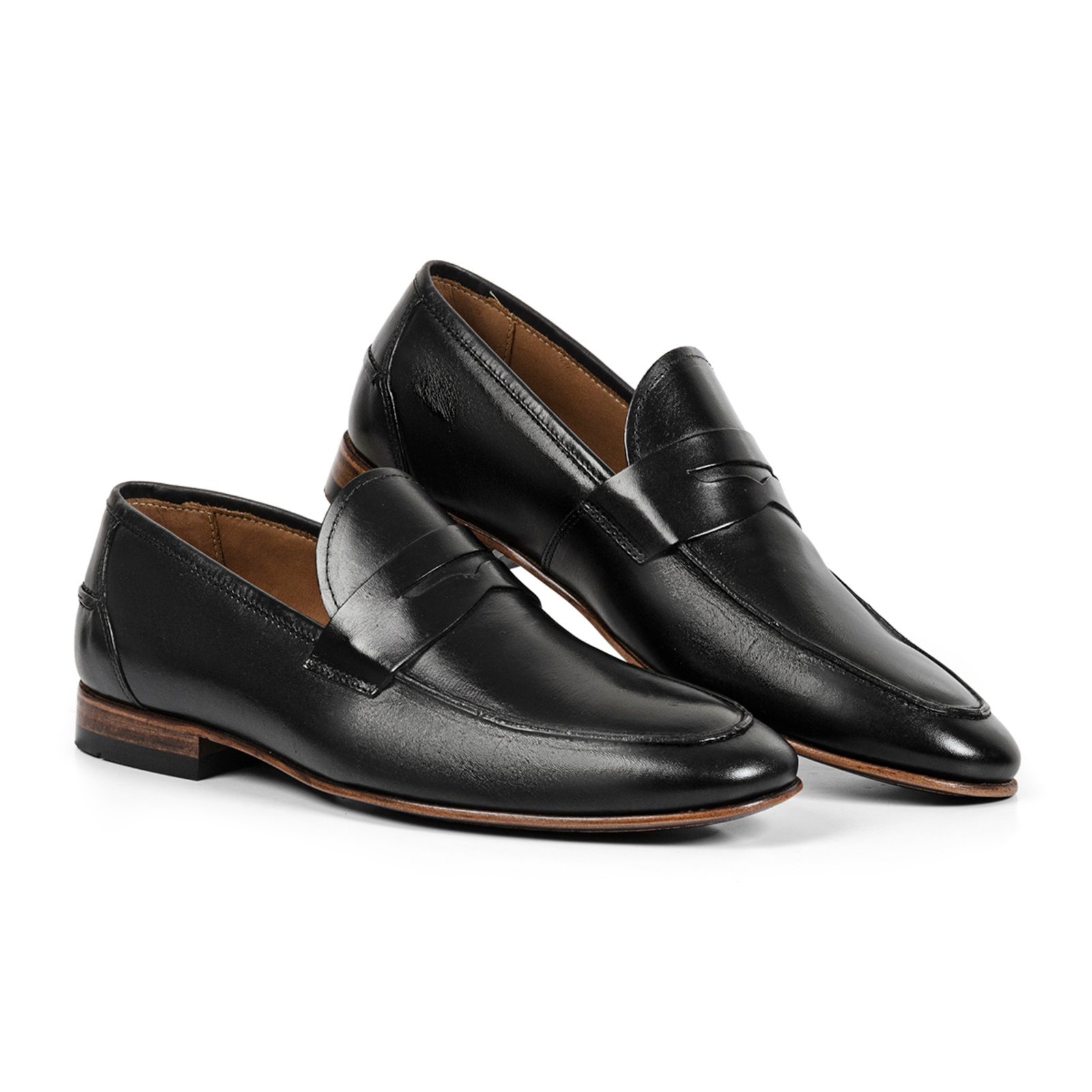 Imagem principal Sapato Masculino Veritimo Mocassim Sola De Couro Social Gravata Derby Conforto Veritimo preto