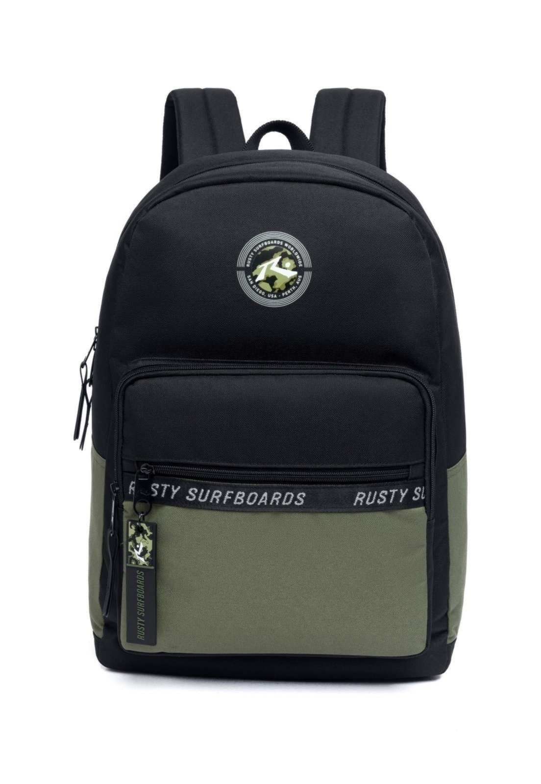 Imagem principal Mochila Casual Rusty Masculina Reforçada Escolar Original Rusty preto