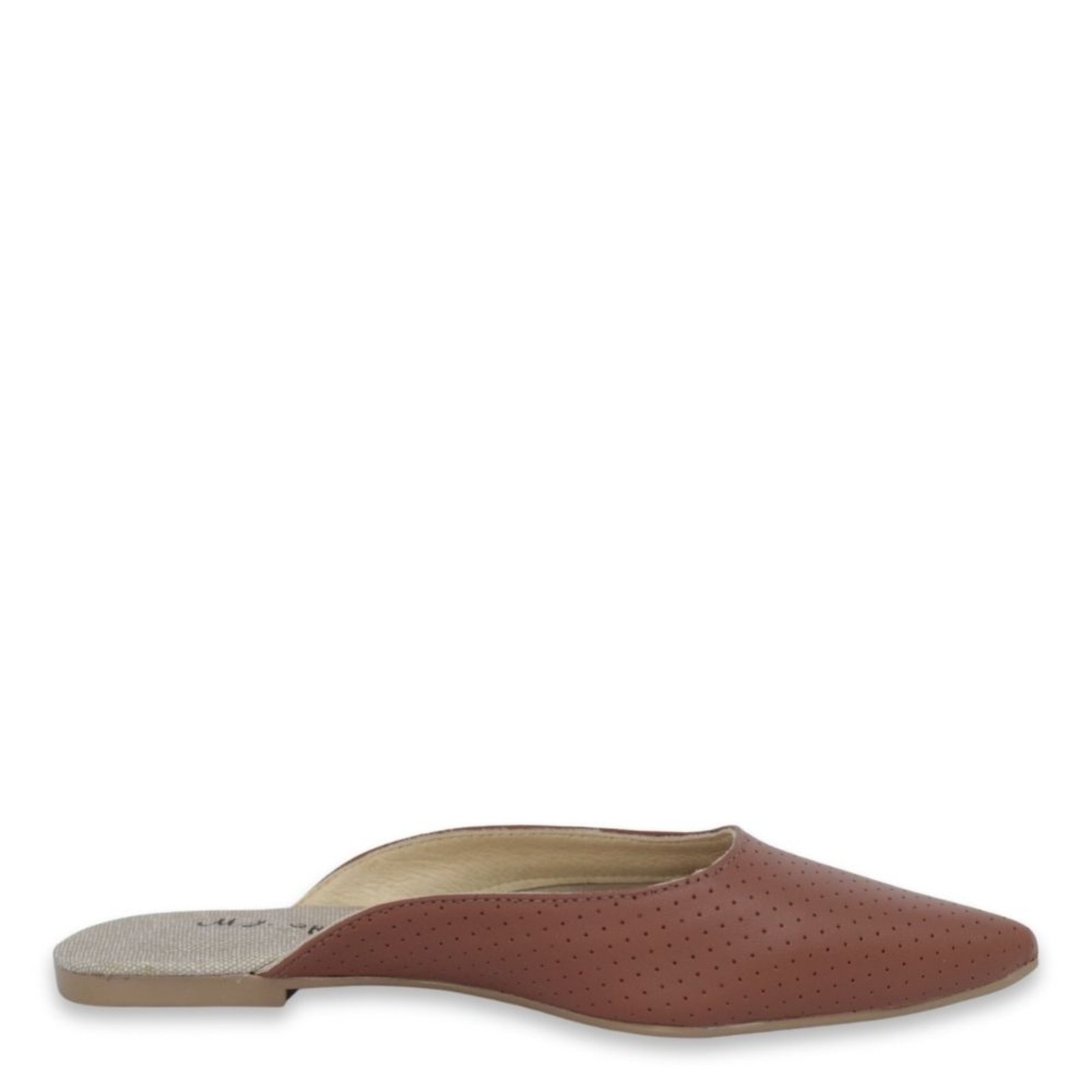 Imagem principal Mule Bico Fino em Couro Salto Baixo Aerado Spinelli caramelo