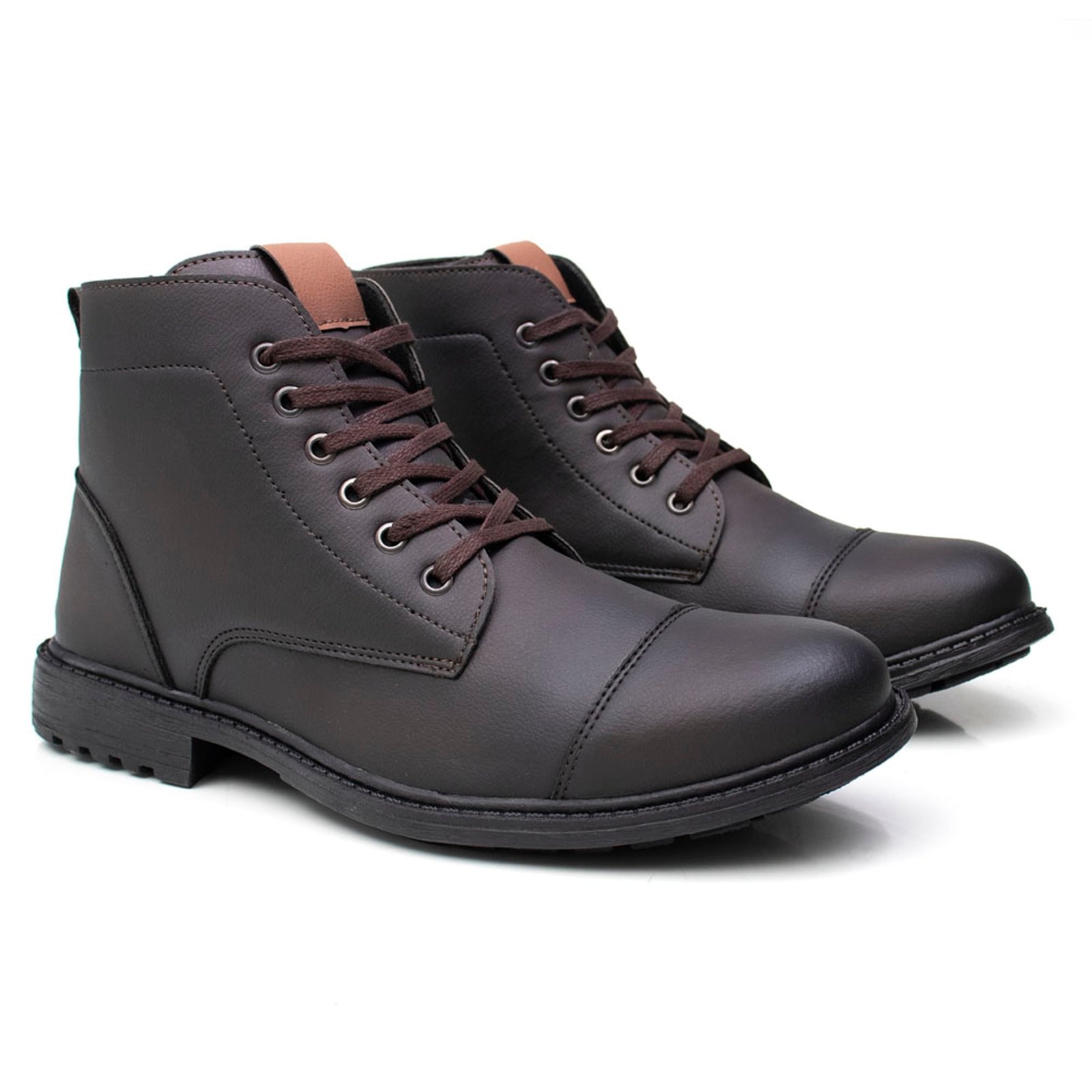 Imagem principal Bota Coturno Casual Cano Curto Masculino Nine4 Macio Confortável Nine4 café/marrom