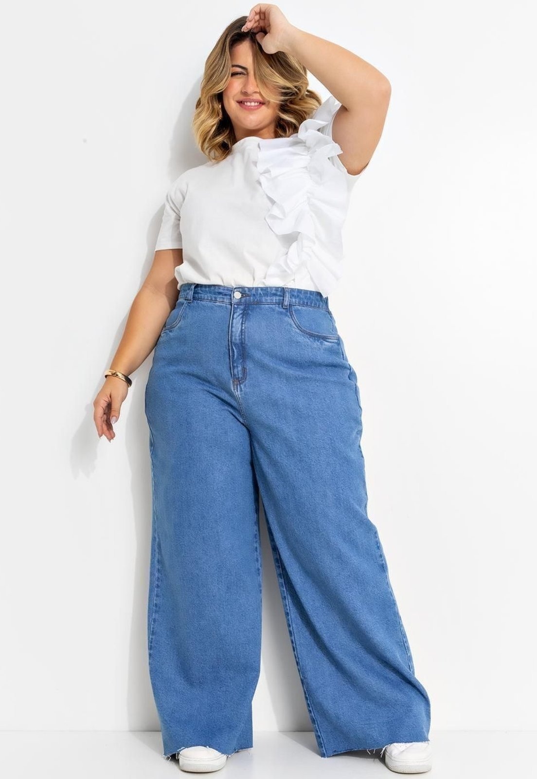 Imagem principal Calça Em Jeans Médio Quintess azul