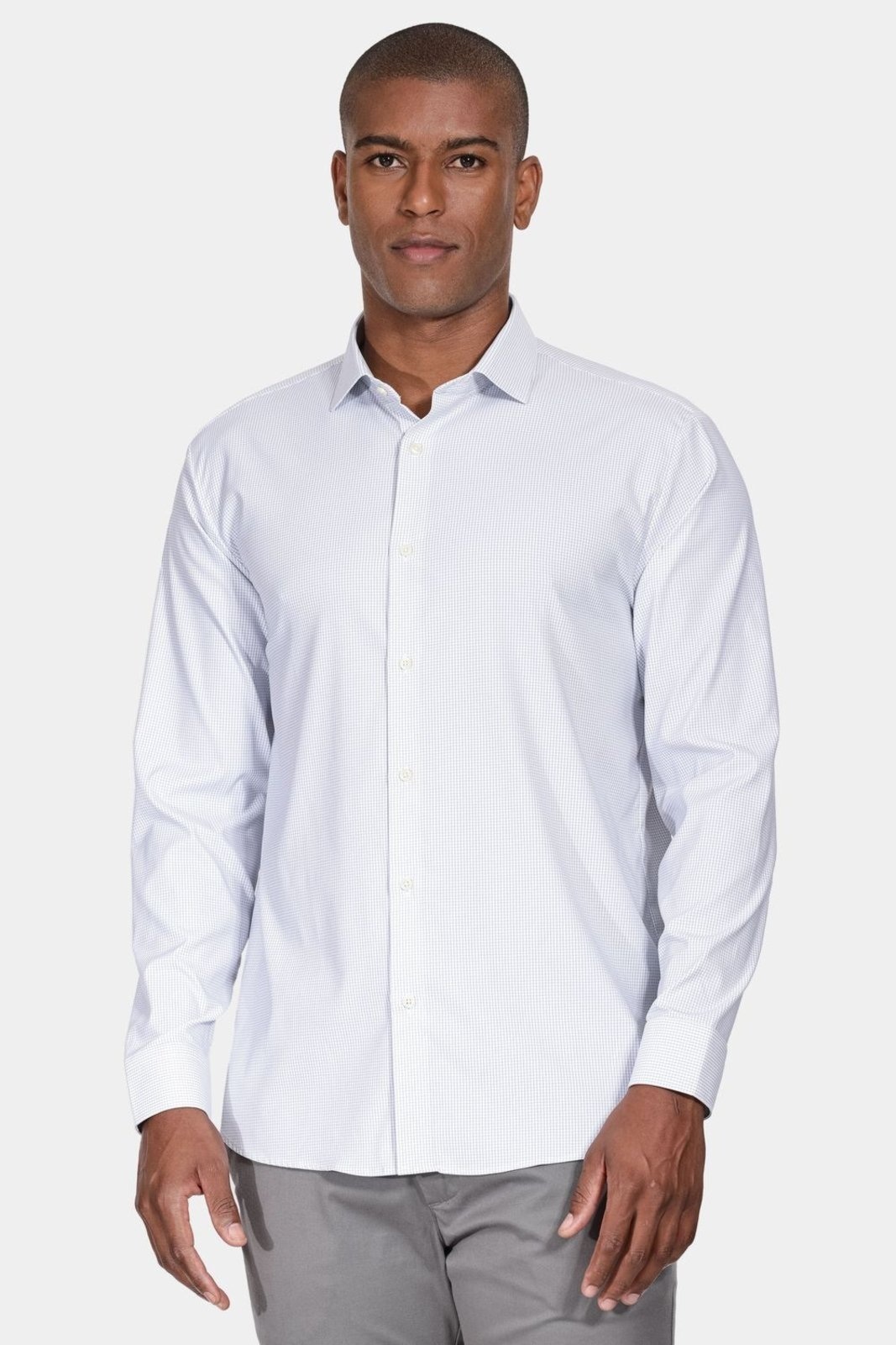 Imagem principal Camisa Aramis Manga Longa Regular Tech Flex Branco Com Verde Aramis incolor verde