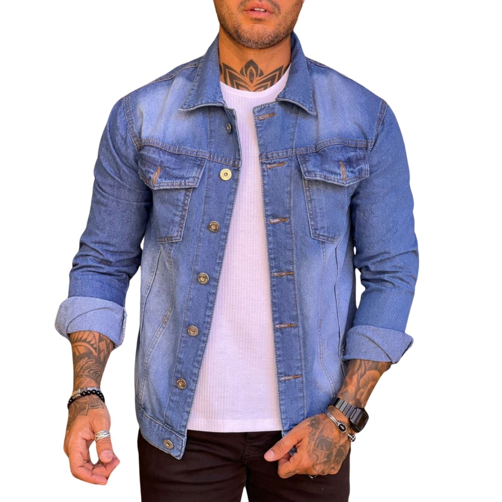 Imagem principal Jaqueta Masculina Loka Delave Lisa Jeans Loka jeans