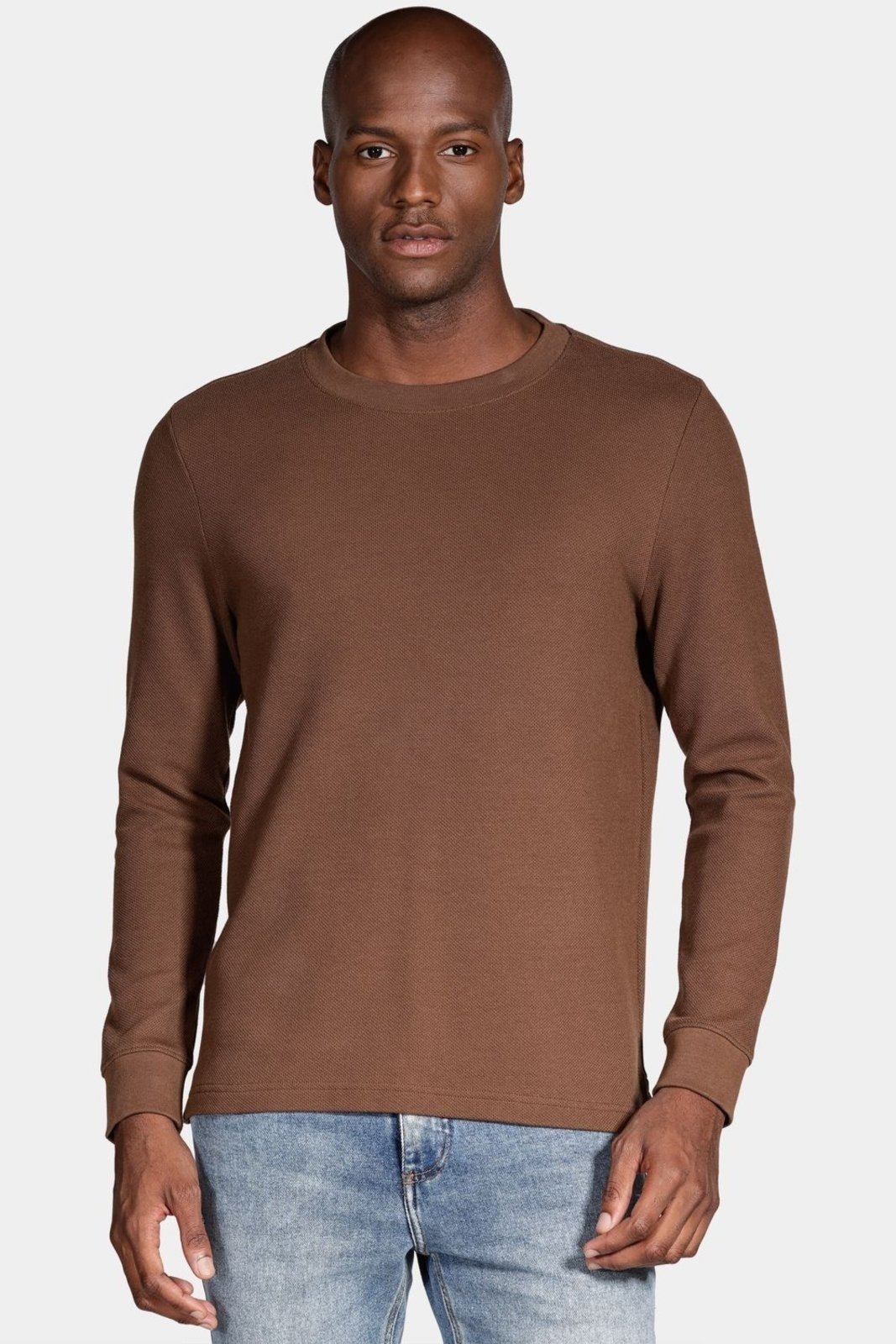 Imagem principal Camiseta Aramis Manga Longa Textura Café Aramis marrom