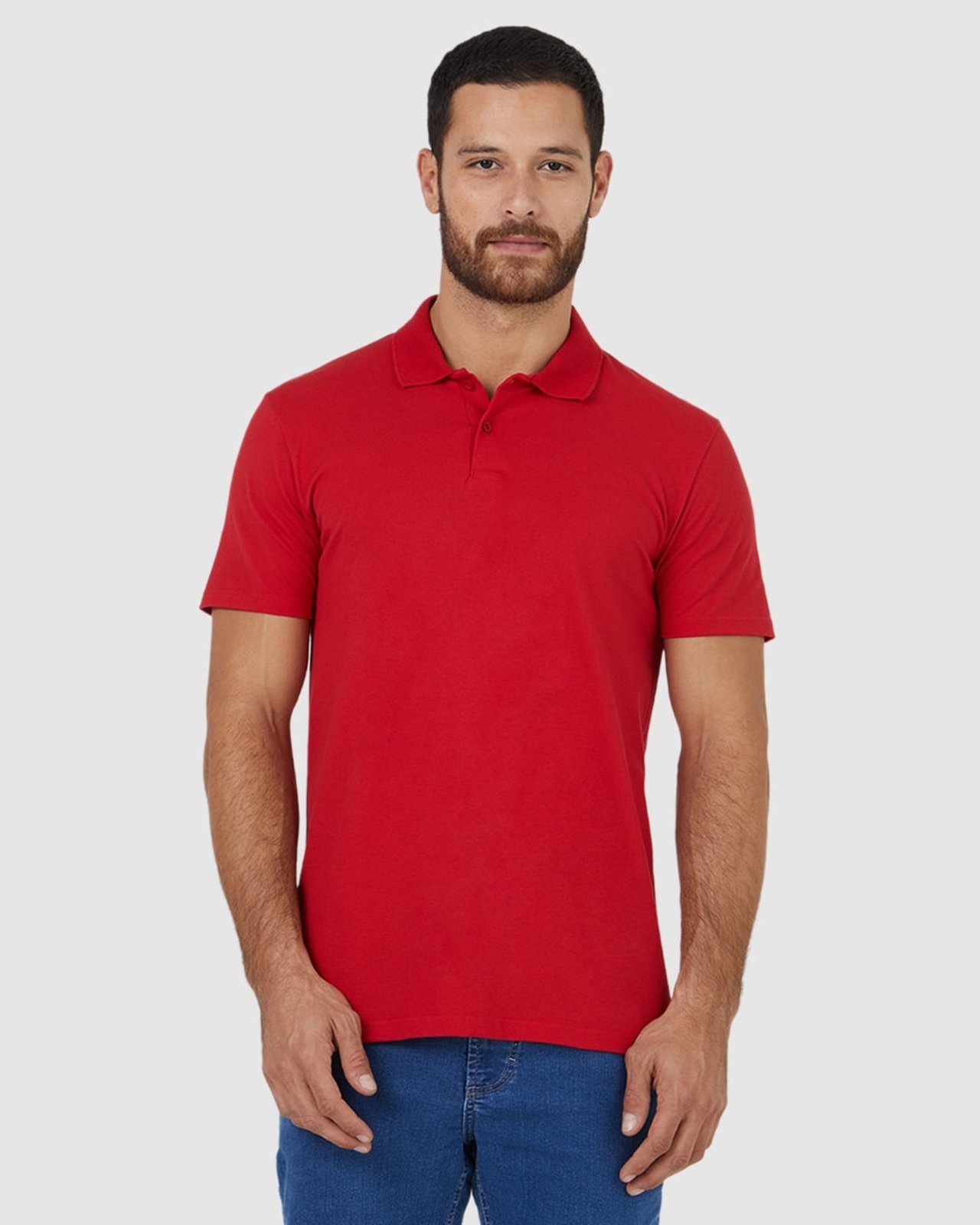 Imagem principal Camisa Polo Básica Masculina Gola Esporte Em Piquet Stretch Malwee vermelho
