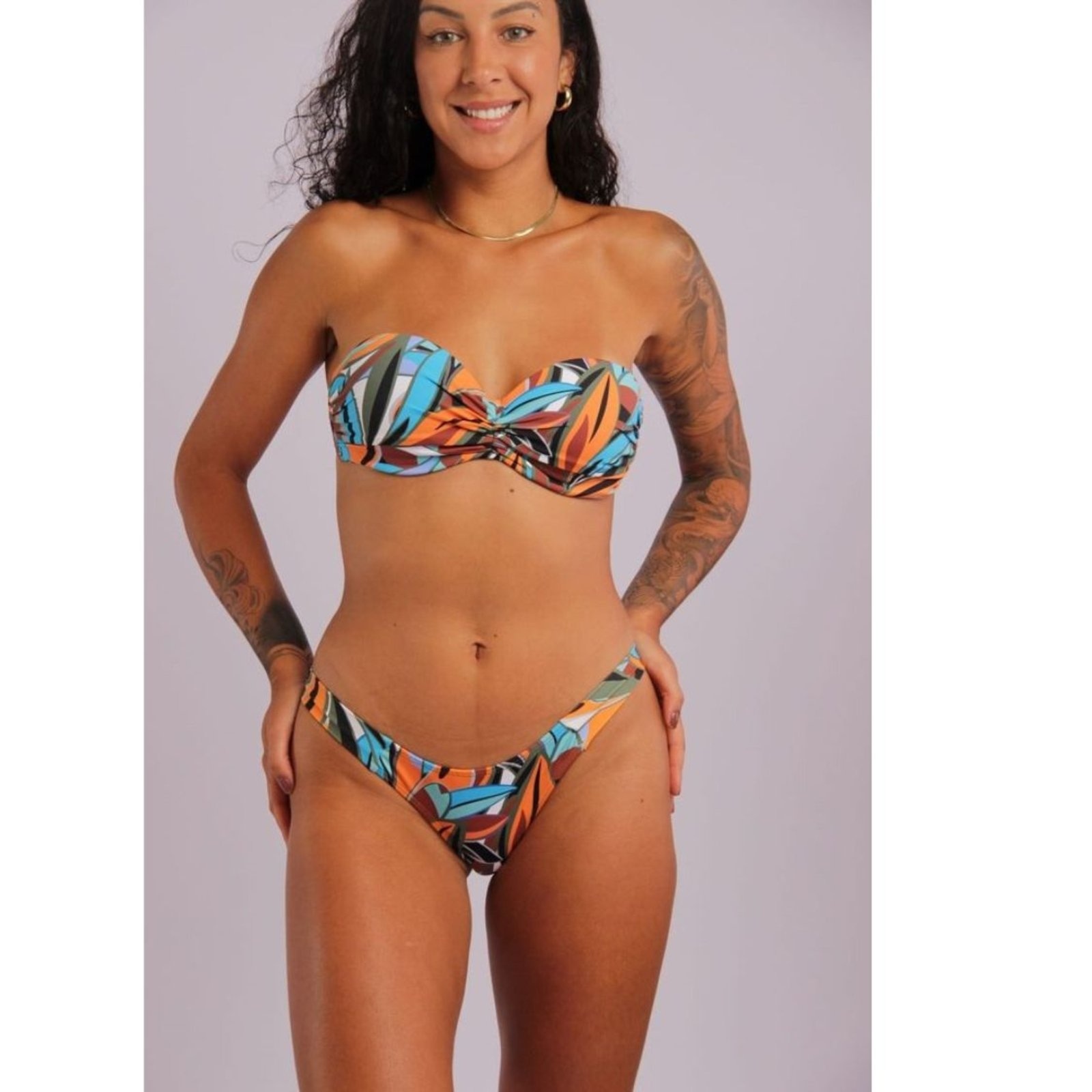 Imagem principal 2401 - Calcinha de Biquíni Asa Delta Amazonia - Duna Casual DunaCasual estampado