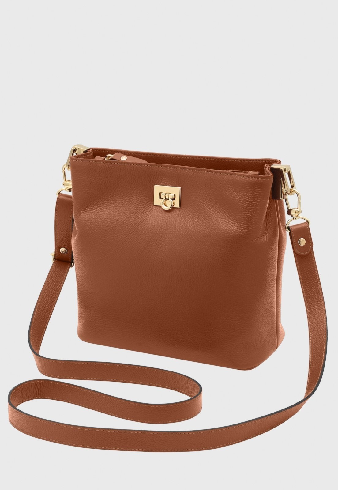 Imagem principal Bolsa Transversal Couro Mariart Juá Camel Mariart caramelo