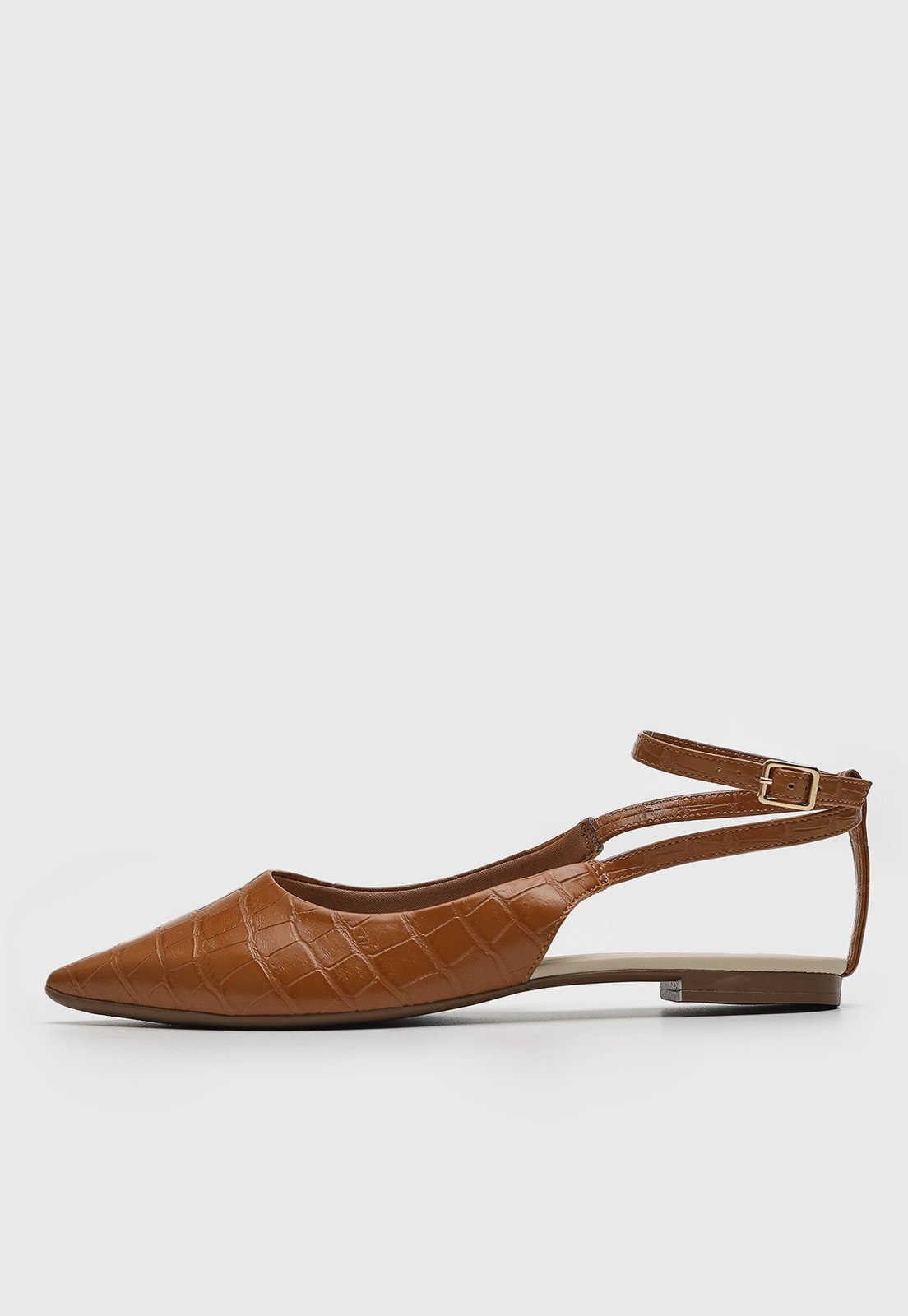 Imagem principal Sapatilha Slingback cê Croco BEBECÊ caramelo