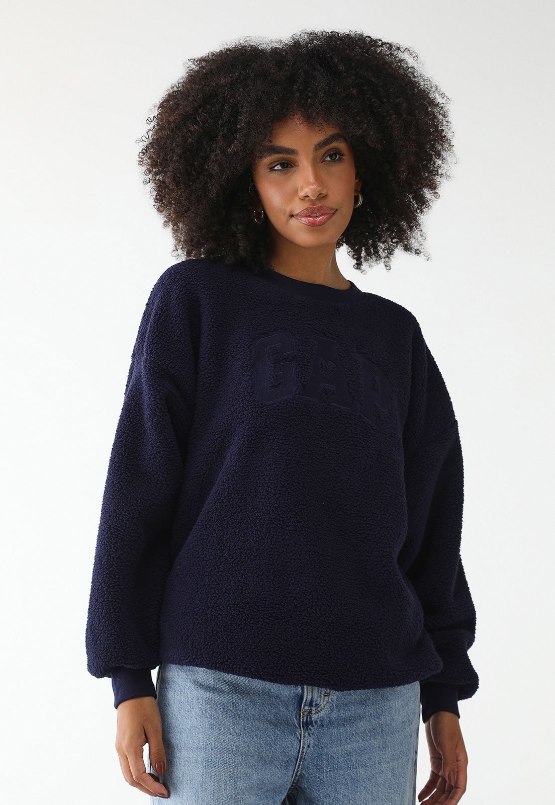 Imagem principal Blusa de Moletom Fechada GAP Reta Logo Teddy Azul-Marinho GAP azul marinho