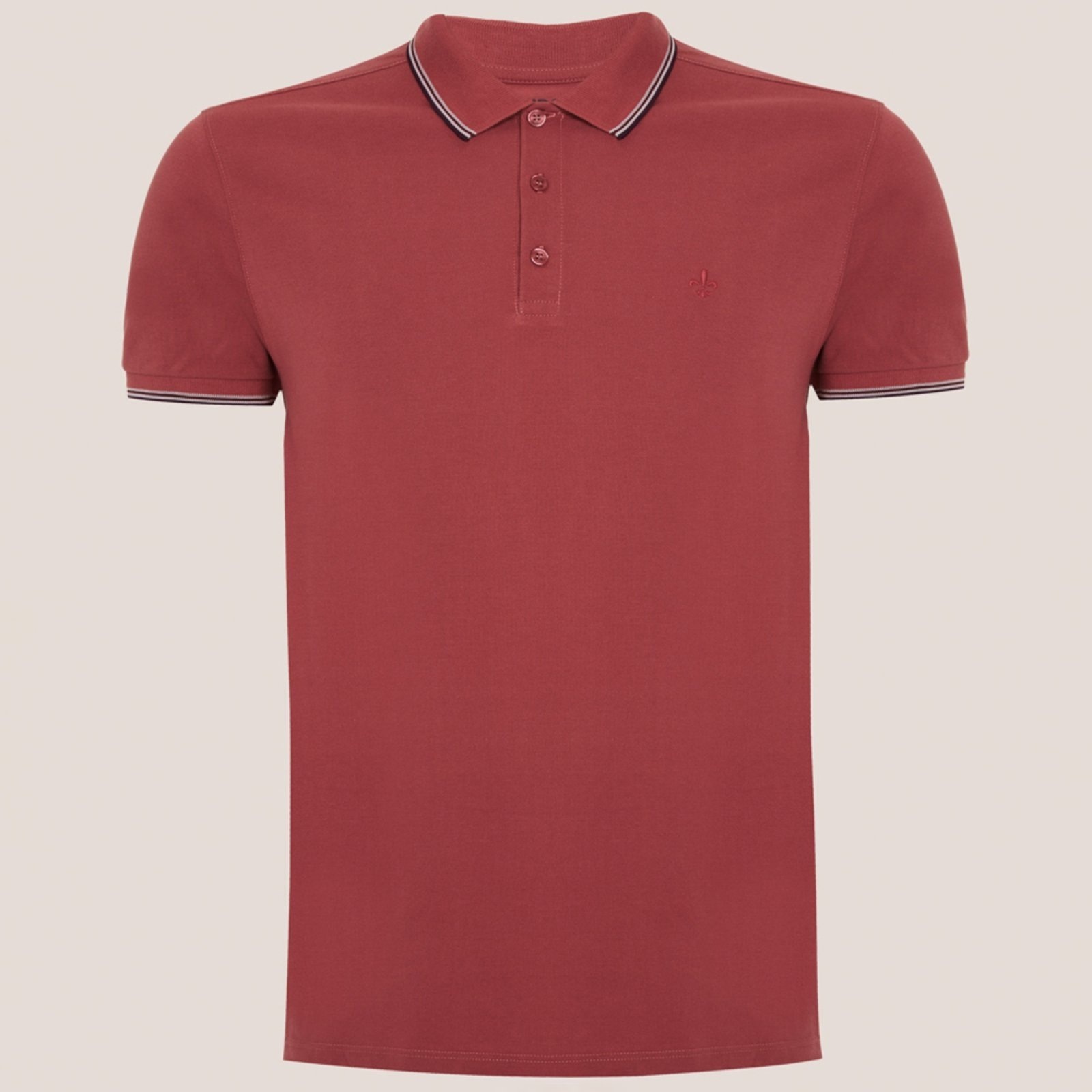 Imagem principal Camisa Polo Dudalina Frisos Degradê Pr26 Masculino Dudalina rosa