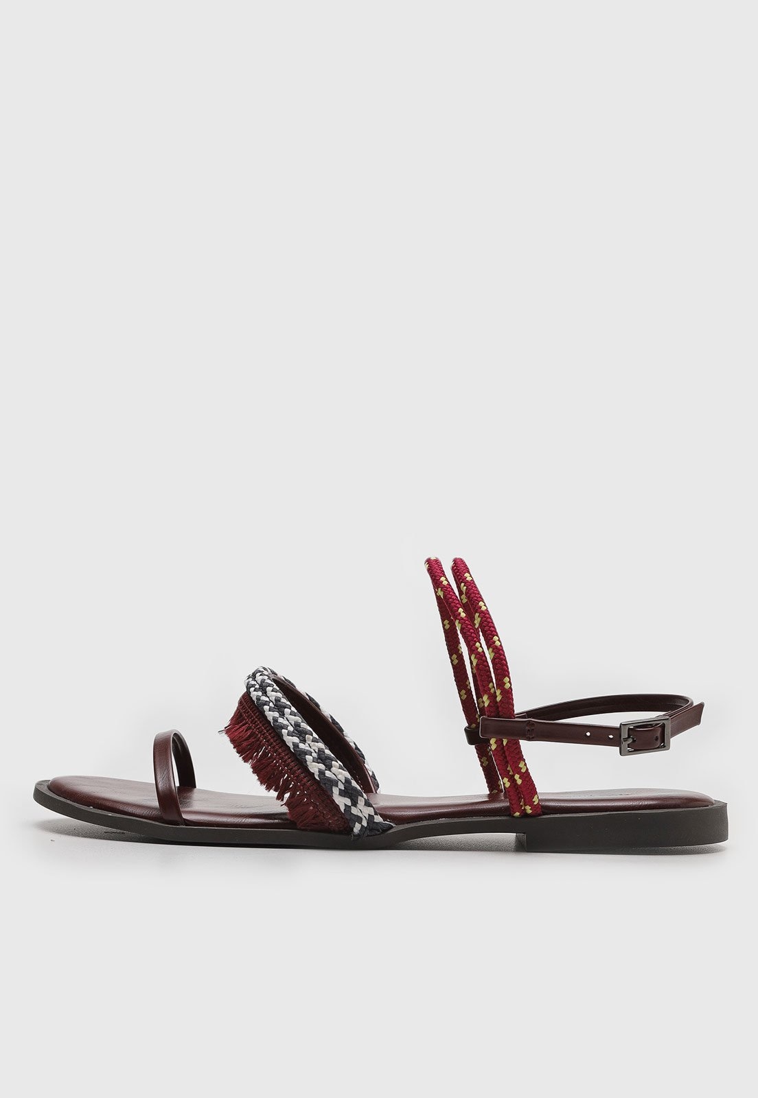 Imagem principal Rasteira Via Mia Franjas Via Mia marrom