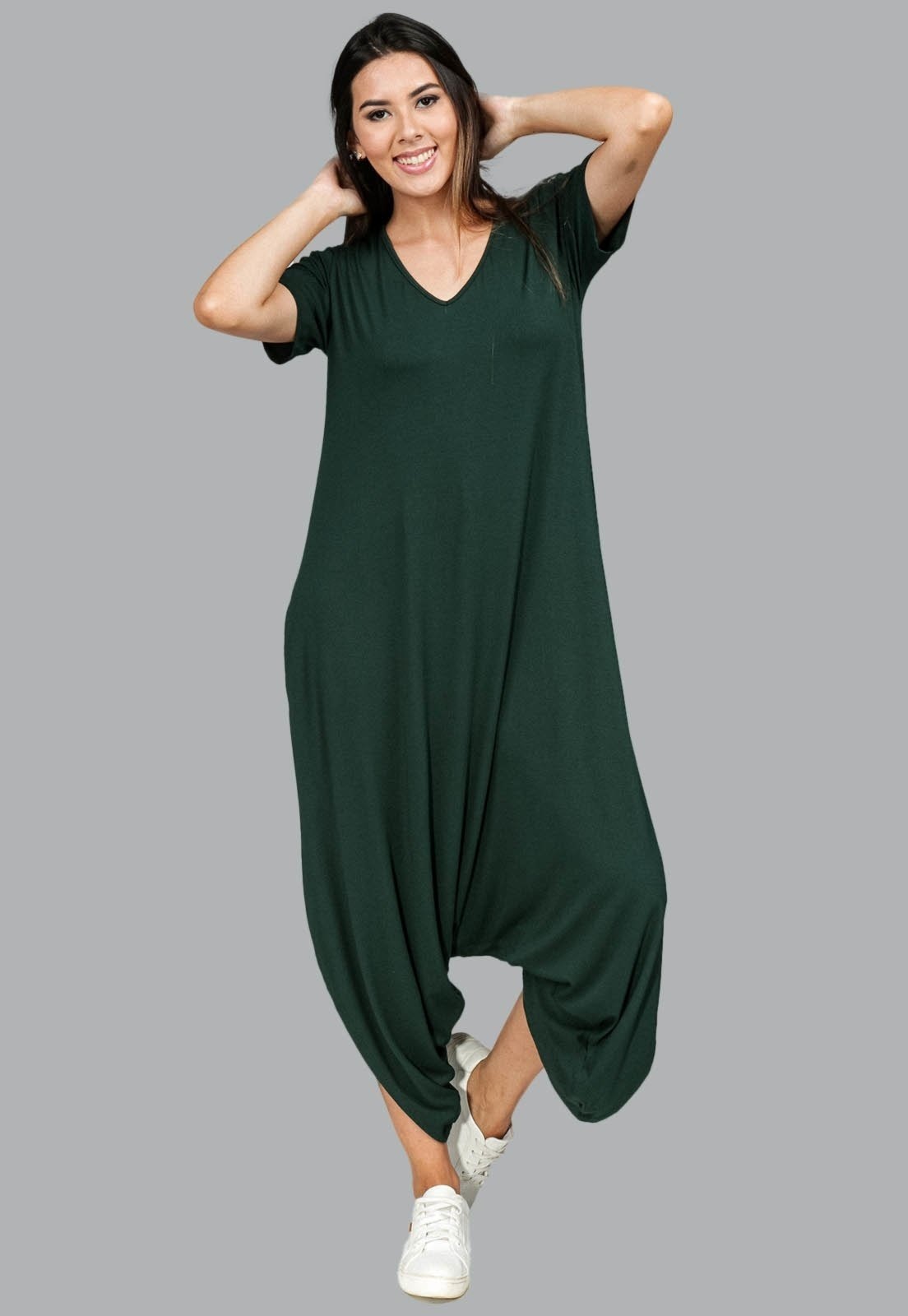 Imagem principal Macacão Saruel Malha Pantacourt com Manga Amazonia Vital Musgo Amazonia Vital verde