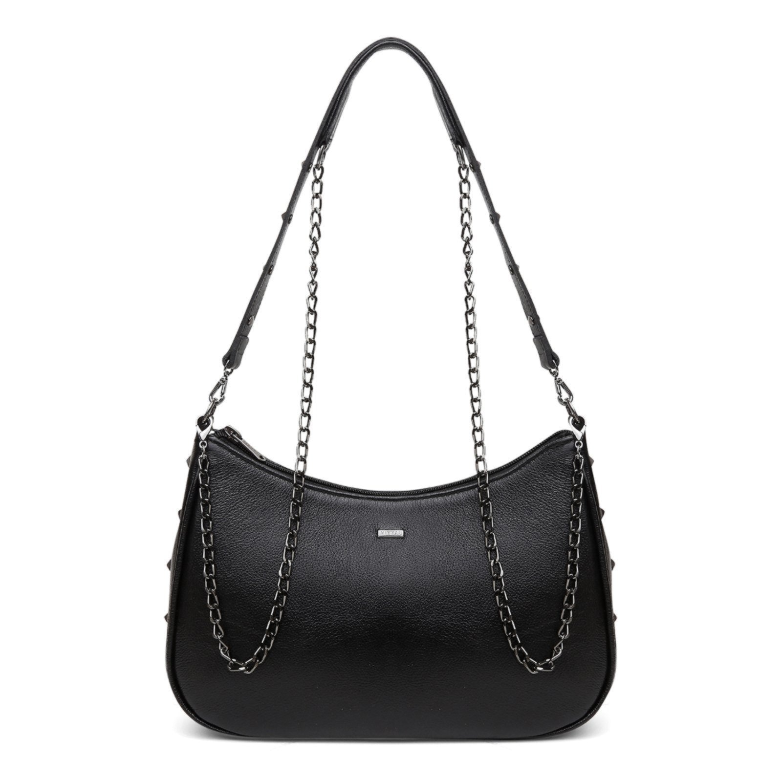 Imagem principal Bolsa Feminina Couro Yara com Sparkle e Alça Dupla USE VITTAL preto