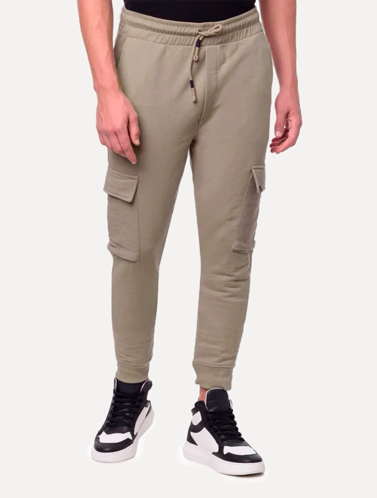 Imagem principal Calça Calvin Klein Jeans Masculina Moletom CKJ Cargo Caqui Médio Calvin Klein cáqui caqui