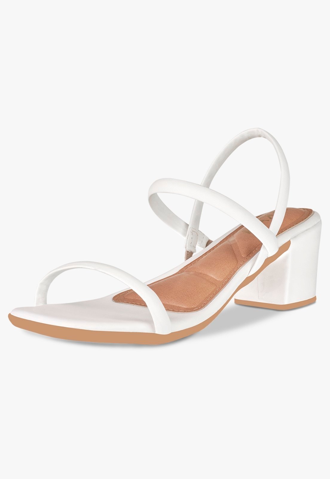 Imagem principal Sandalia Feminina Salto Grosso Bloco Medio Casual Tiras TAKATA BY RAFAEL TAKATA branco