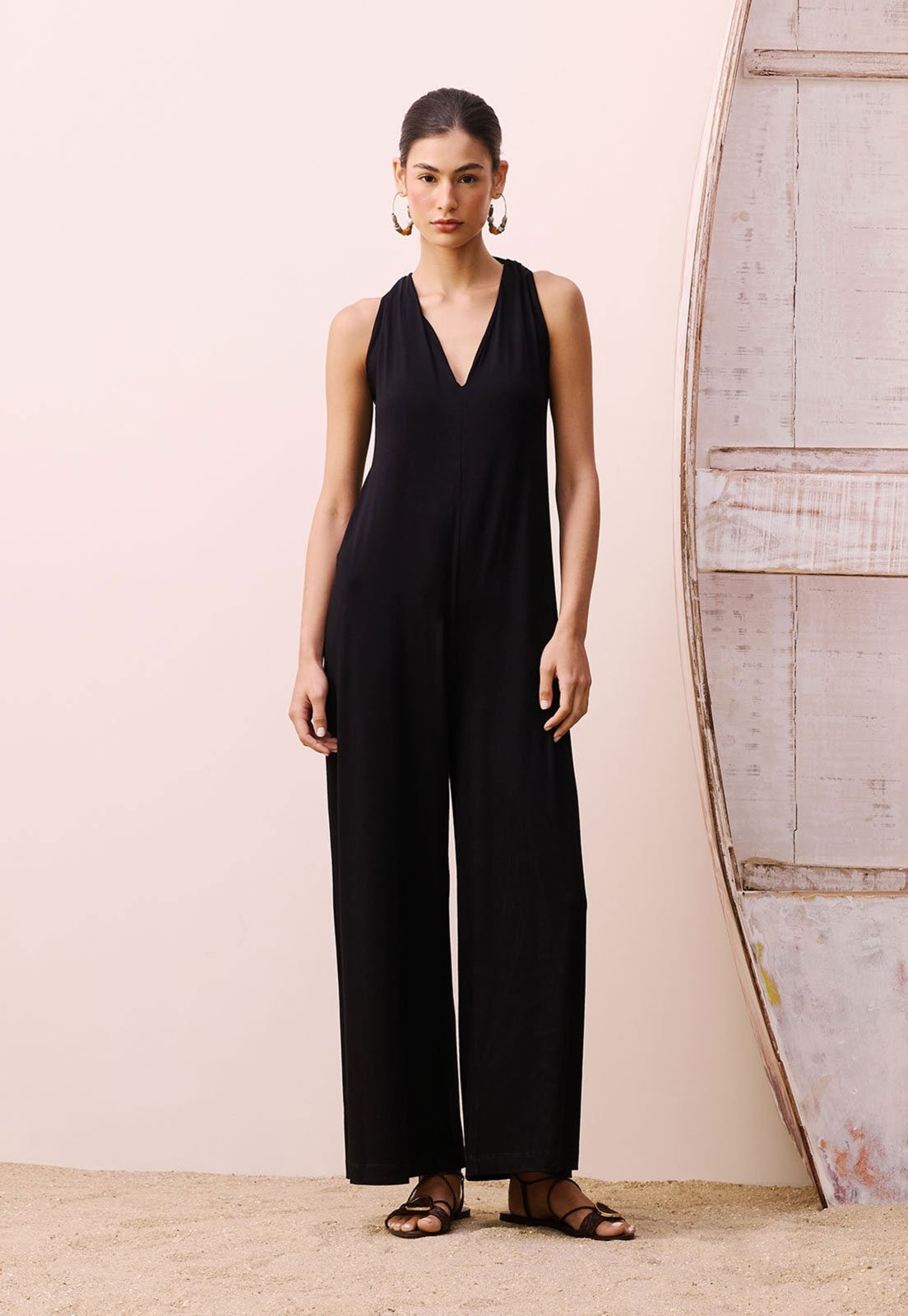 Imagem principal Macacão CaCay Longo Alça Corda Costas CaCay preto