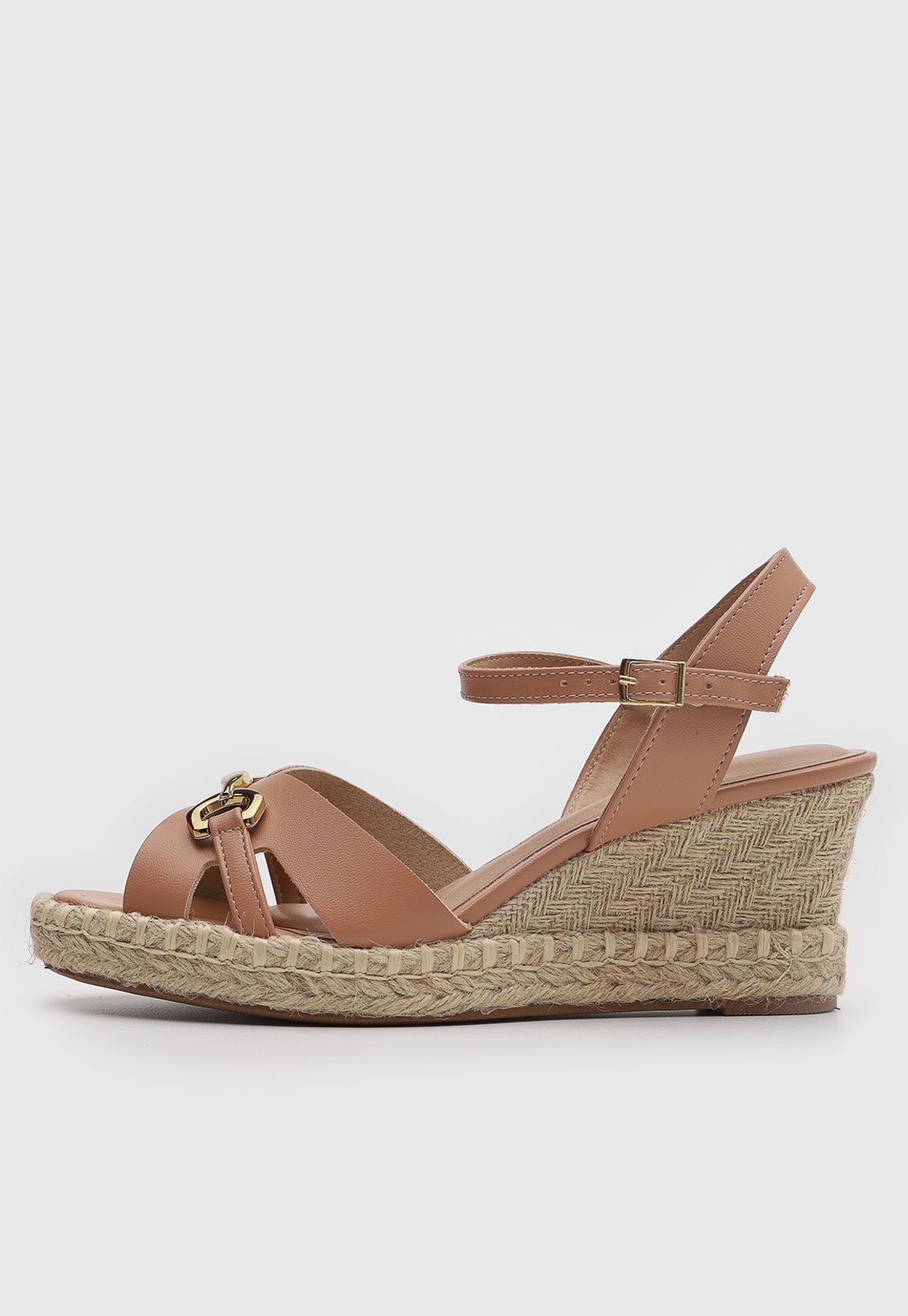 Imagem principal Sandália Feminina Beira Rio Salto Anabela Corda BEIRA RIO nude