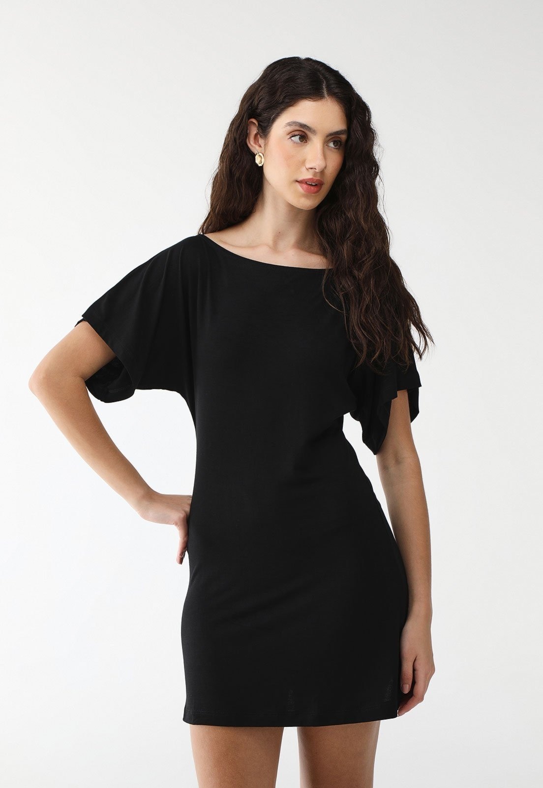 Imagem principal Vestido Viscolycra Maria Paes Liso Maria Paes preto