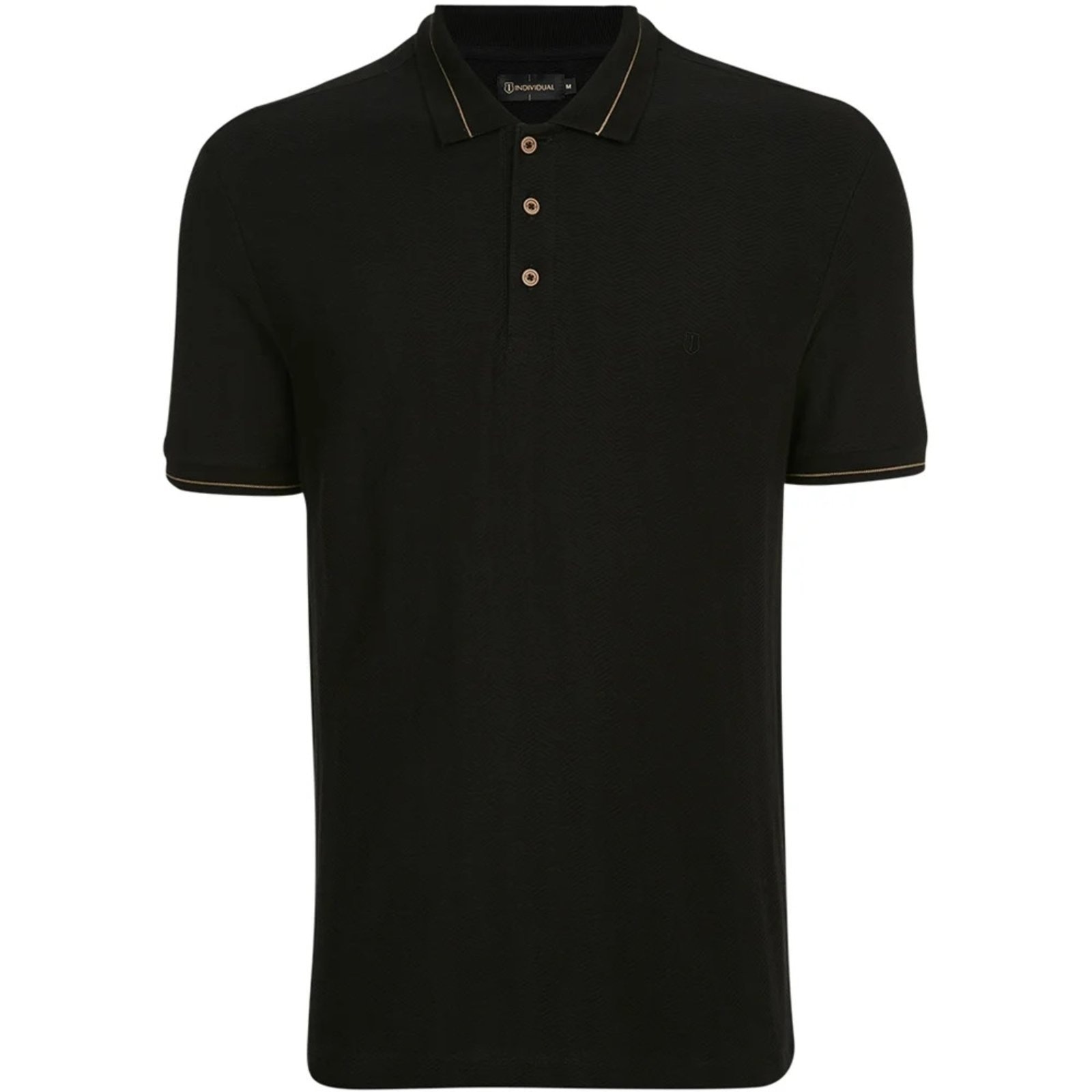 Imagem principal Camisa Polo Individual Jacquard Slim In24 Masculino Individual preto