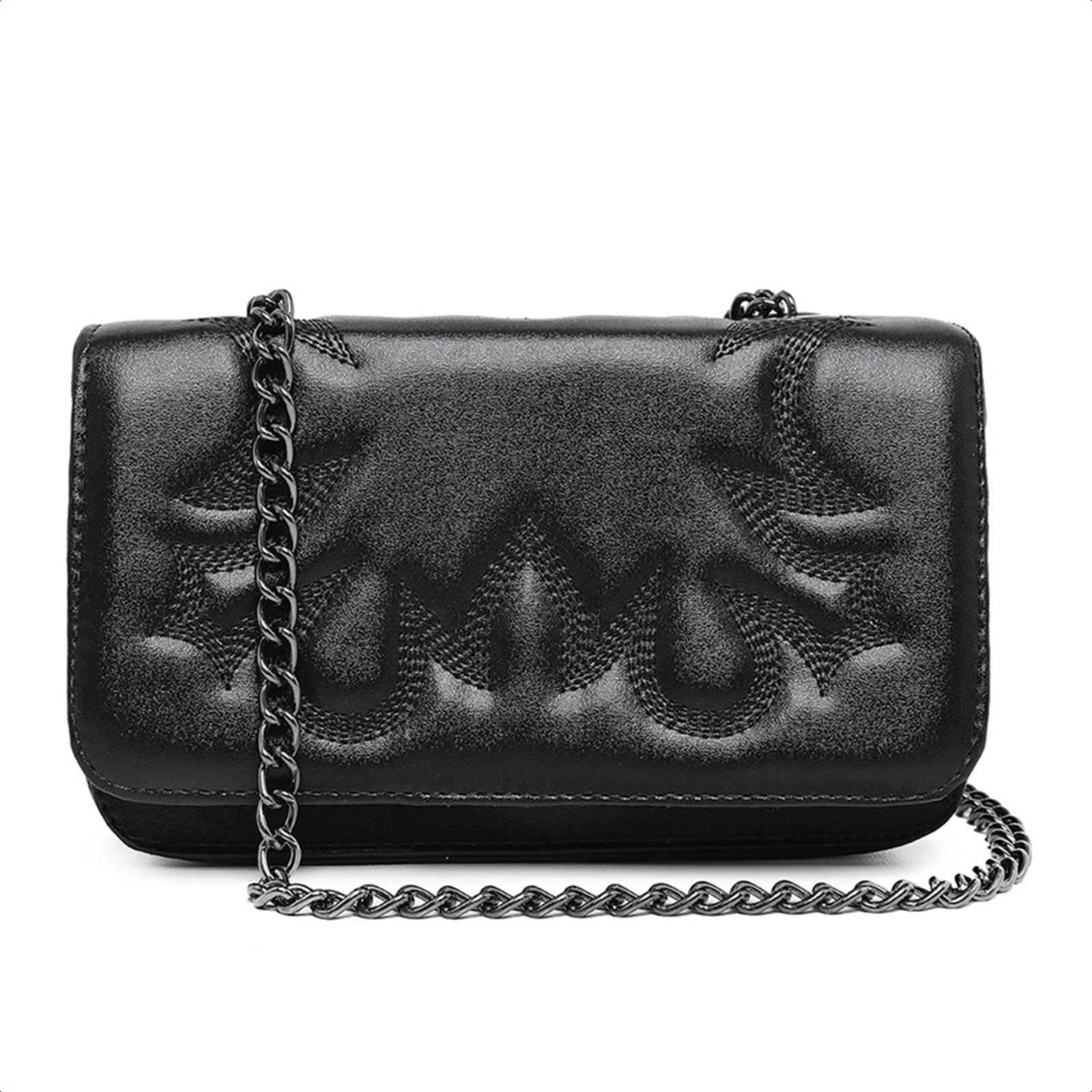 Imagem principal Bolsa Clutch Feminina Pequena Festa Western Country Preta Alça Corrente CARMELO SHOES preto