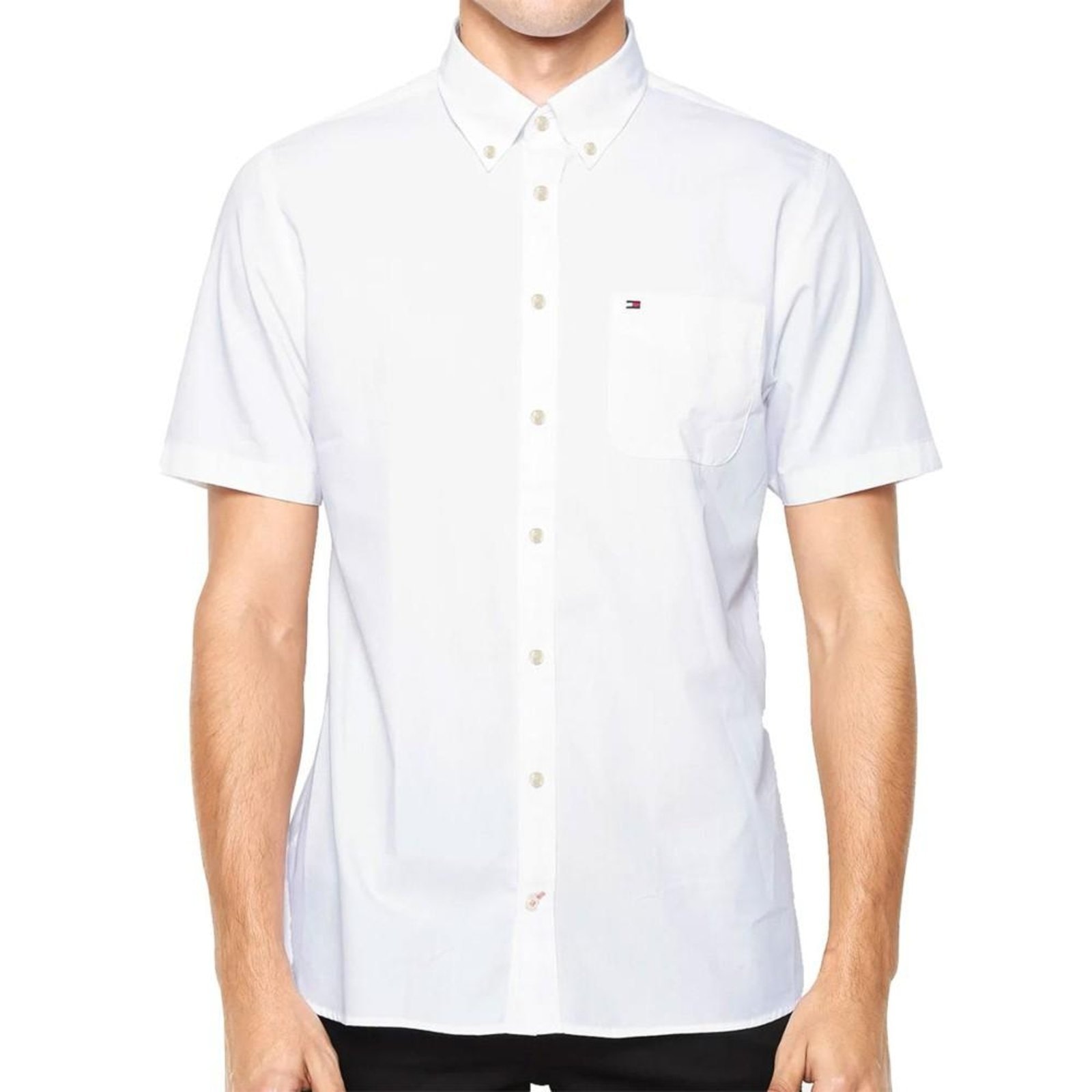 Imagem principal Camisa Social Manga Curta Tommy Hilfiger Classic Poplin Tommy Hilfiger azul marinho