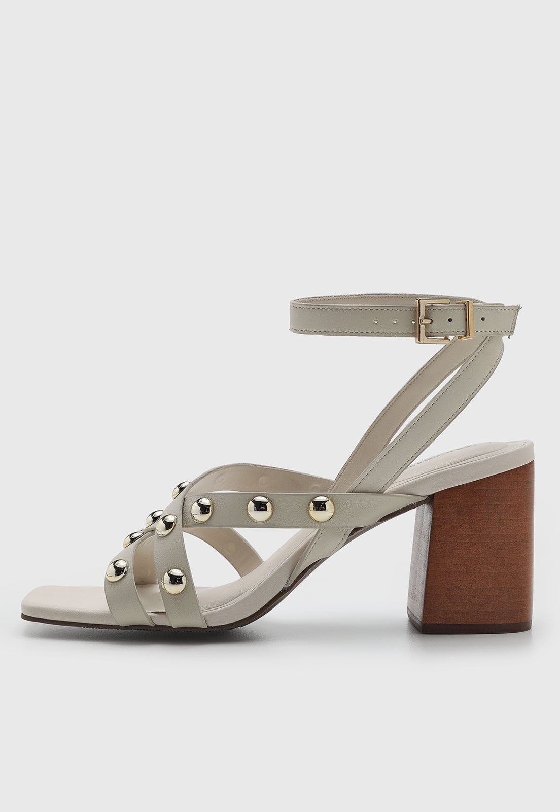 Imagem principal Sandália Feminina Loucos e Santos Tiras Esferas Off-White Loucos e Santos off-white white