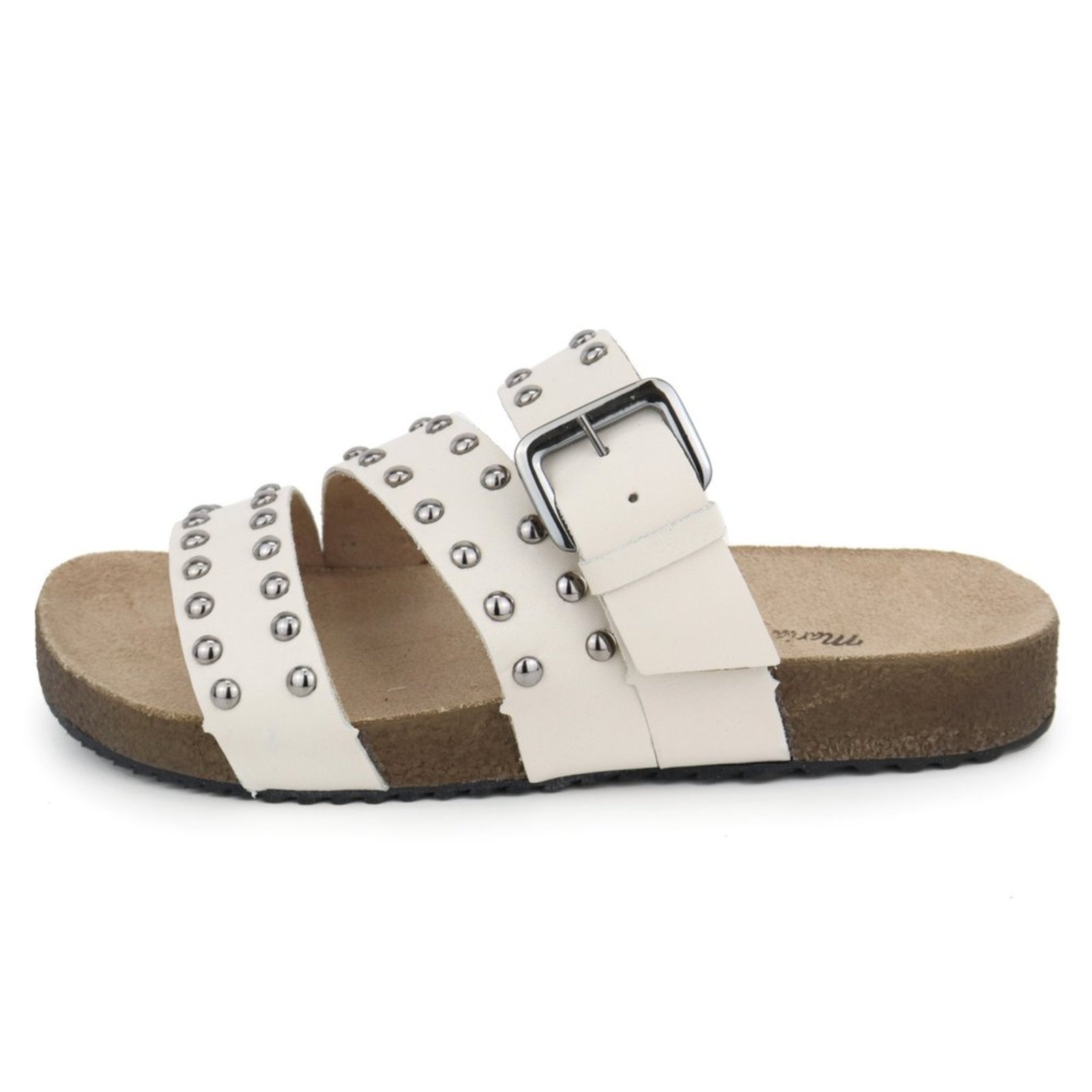 Imagem principal Rasteira Papete Feminina em Couro Cravo Acolchoada Maria Paula Off White MARIA PAULA off-white white