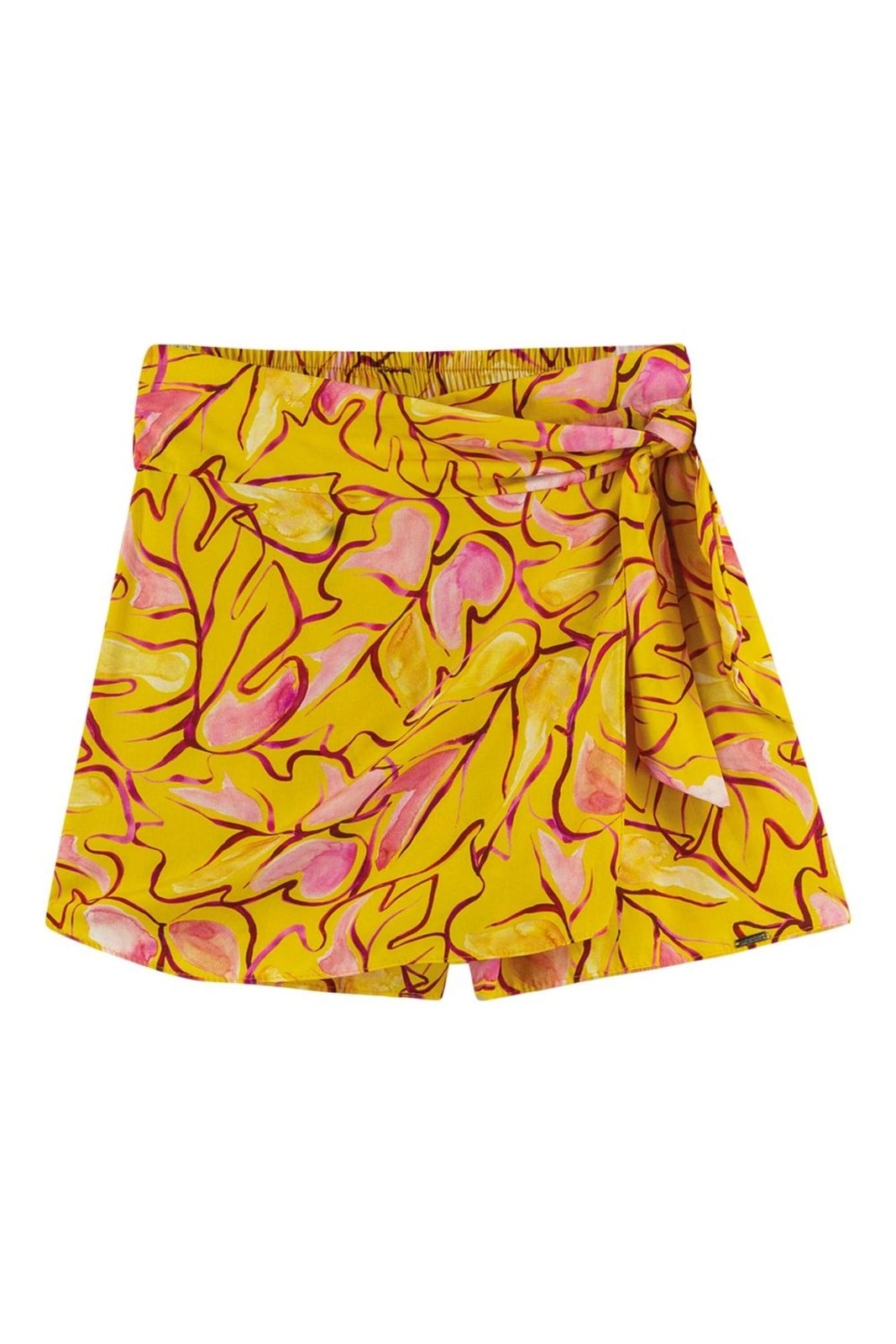 Imagem principal Short Saia Feminino Curto Estampado Digital Marialícia Marialícia amarelo