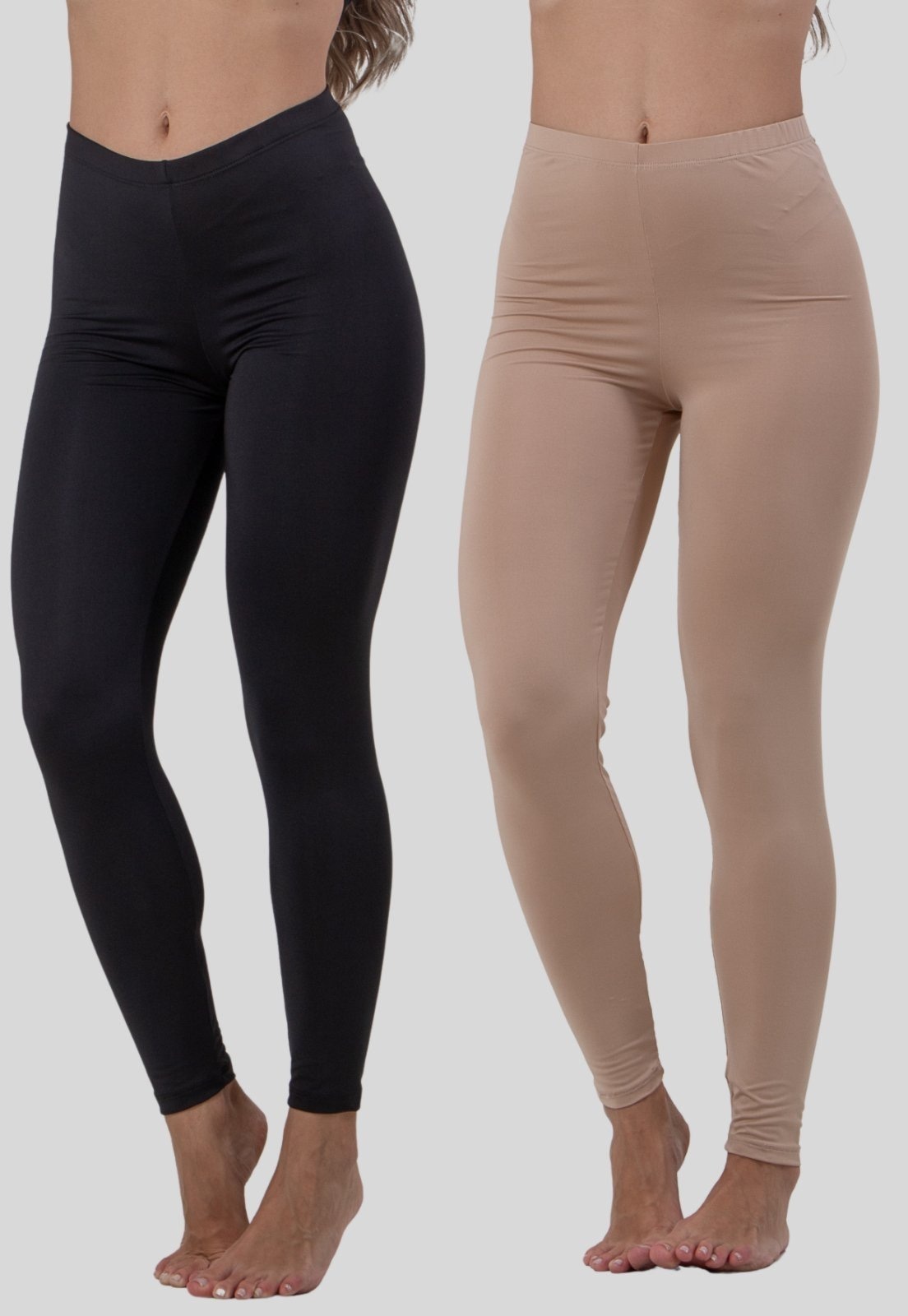 Imagem principal Kit 2 Calças Anágua Segunda Pele e Diluxo bege/preto