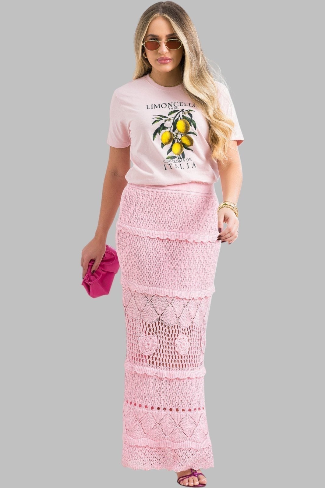 Imagem principal Camiseta Feminina Cianitas Claro Estampa Limoncello 1998 Cianitas rosa