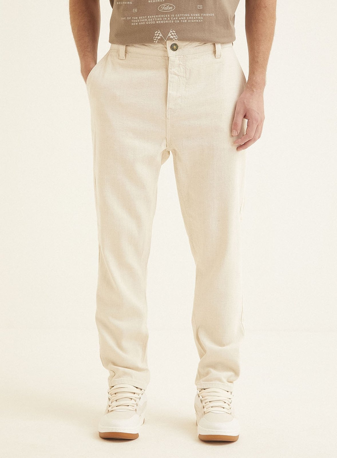 Imagem principal Calça Sarja Masculina Lucas Triton Praia Triton bege