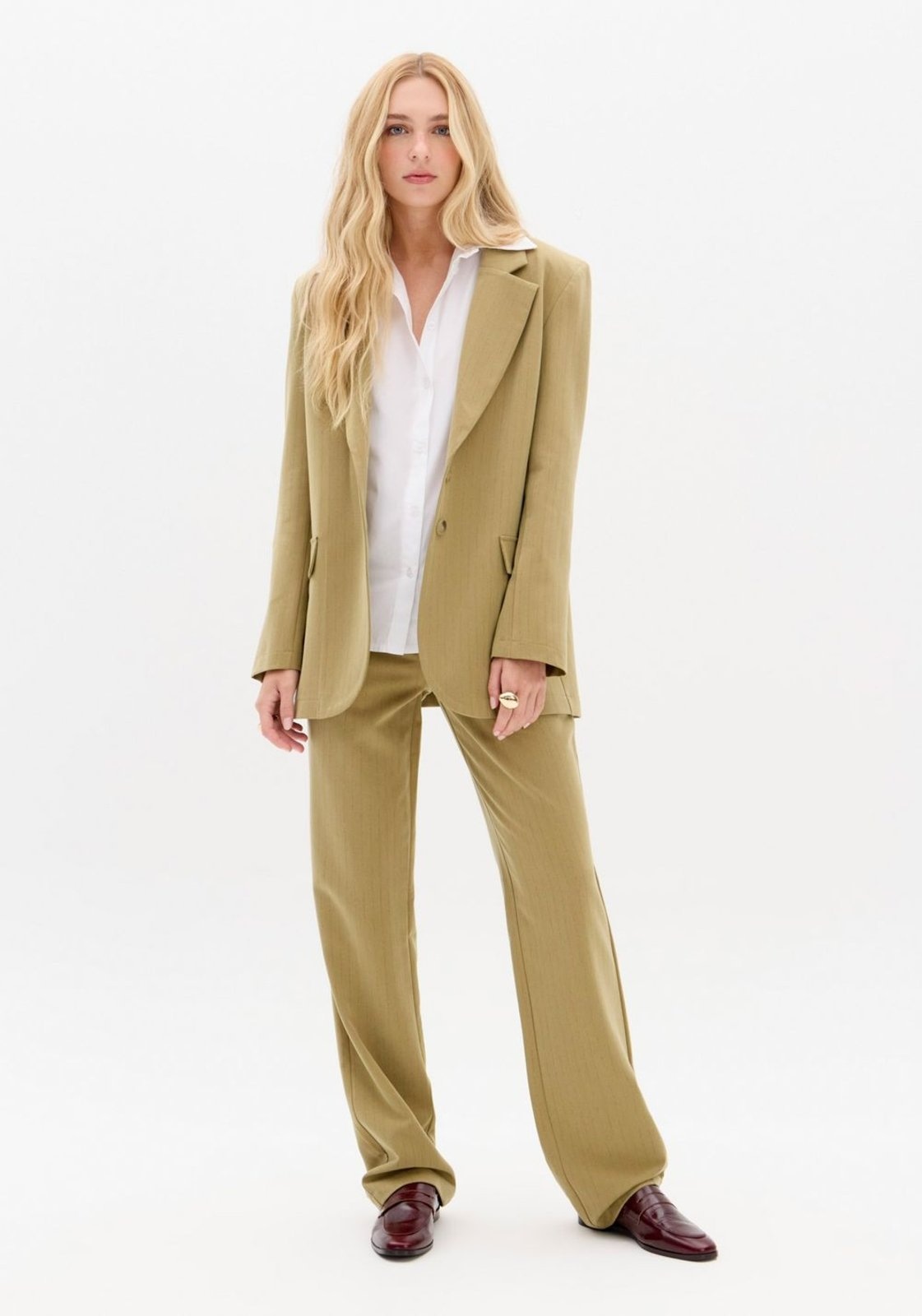 Imagem principal Calça Full Length Cintura Média Risca de Giz My Favorite Things verde