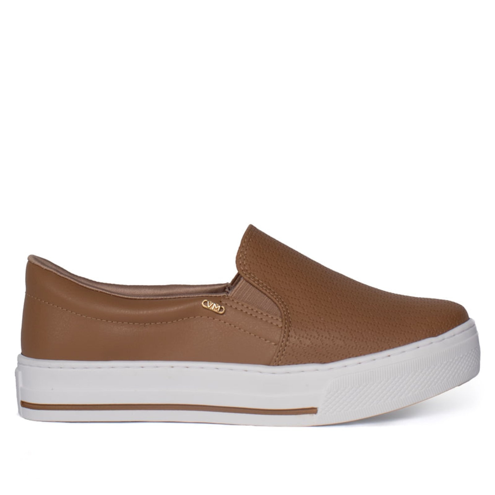 Imagem principal Tênis Feminino Via Marte Napa Calce Fácil branco VIA MARTE marrom