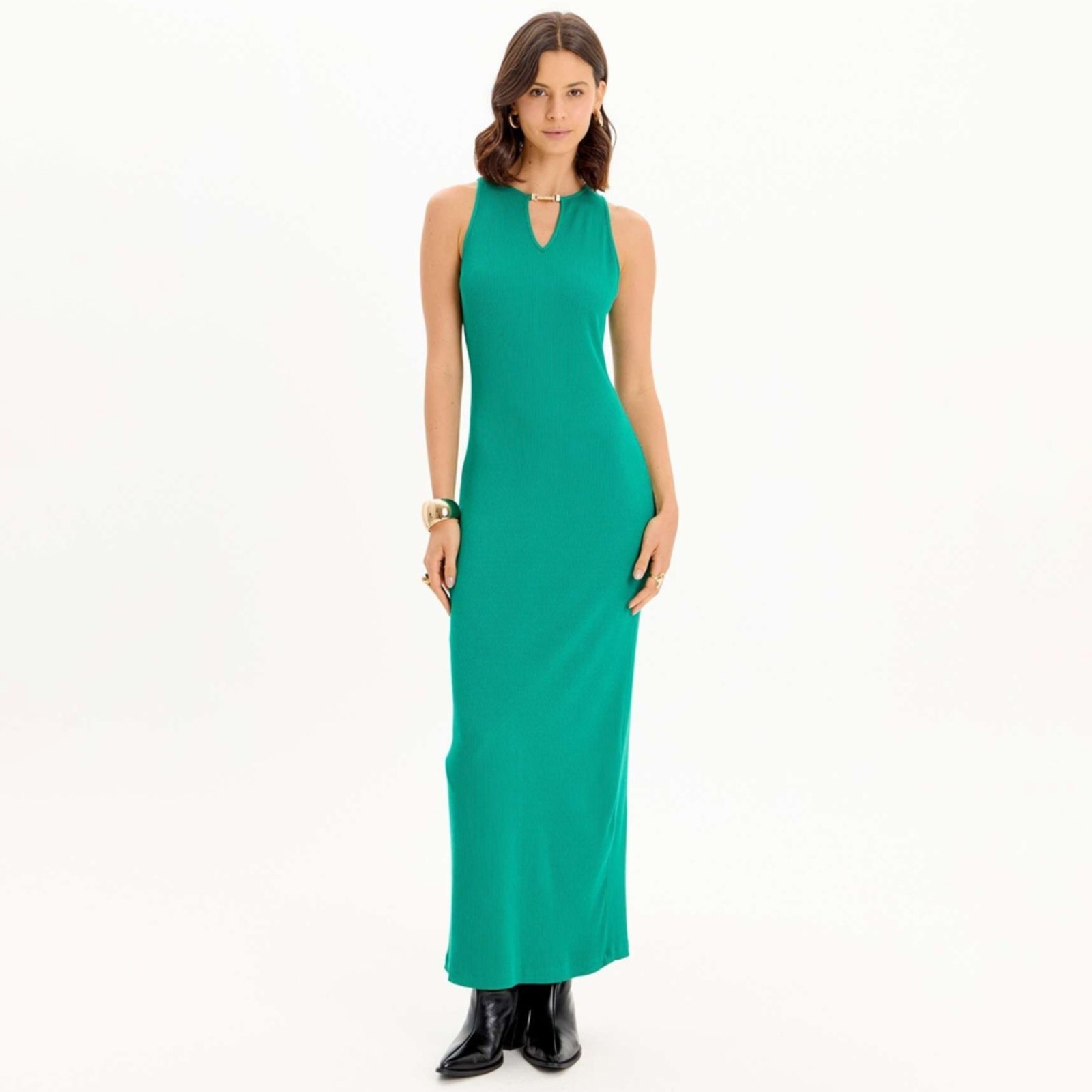 Imagem principal Vestido Super Mid Lança Perfume Canelado In25 Feminino Lança Perfume verde