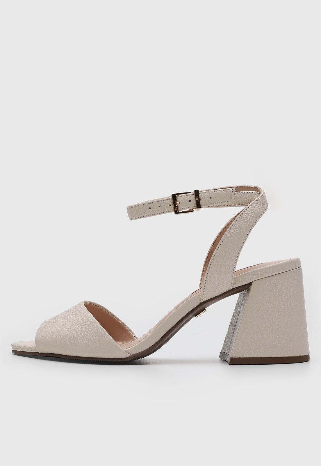 Imagem principal Sandália Feminina Jorge Bischoff Salto Bloco Geométrico Jorge Bischoff bege