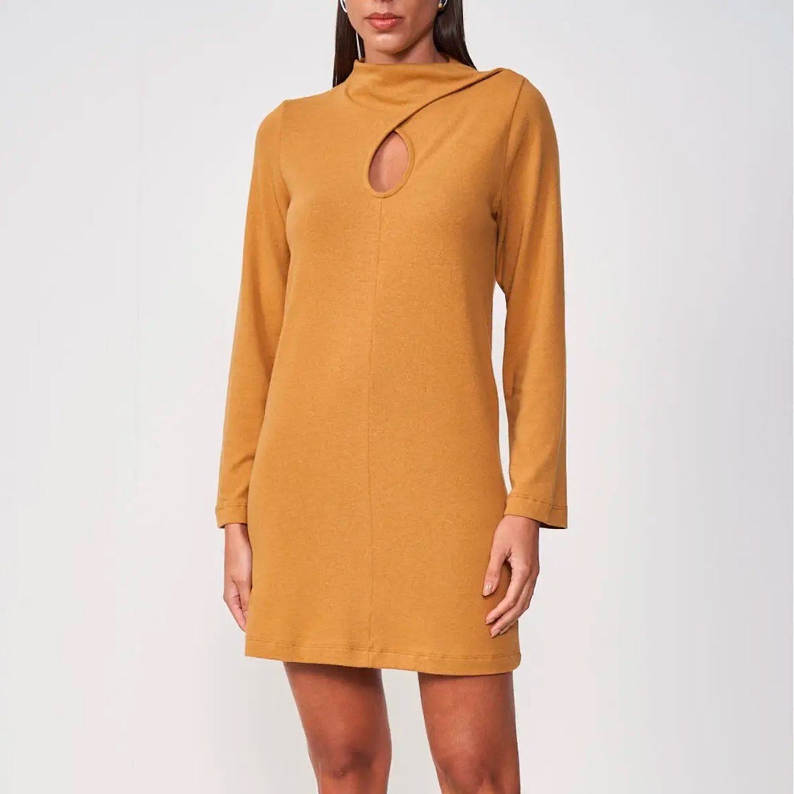 Imagem principal Vestido Curto Colcci Manga Longa In25 Feminino Colcci marrom