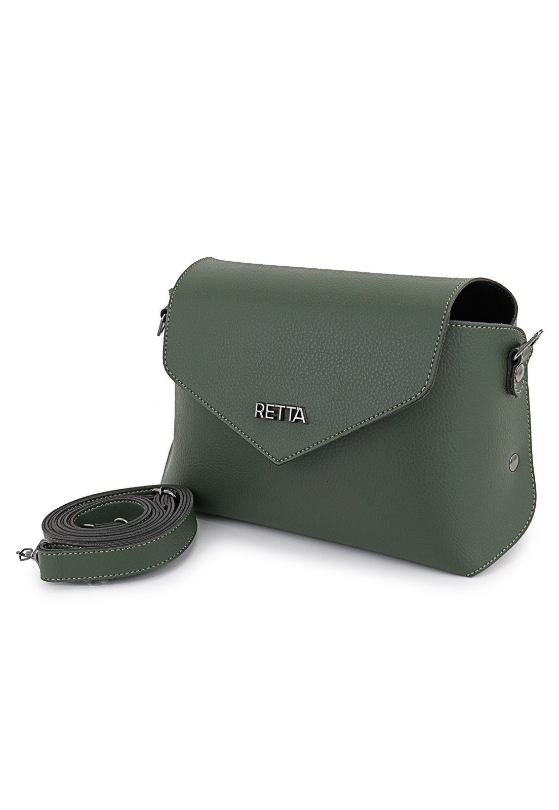 Imagem principal Bolsa Feminina Carteiro com Alça Transversal Espaçosa Retta Oficial Retta Shoes verde militar
