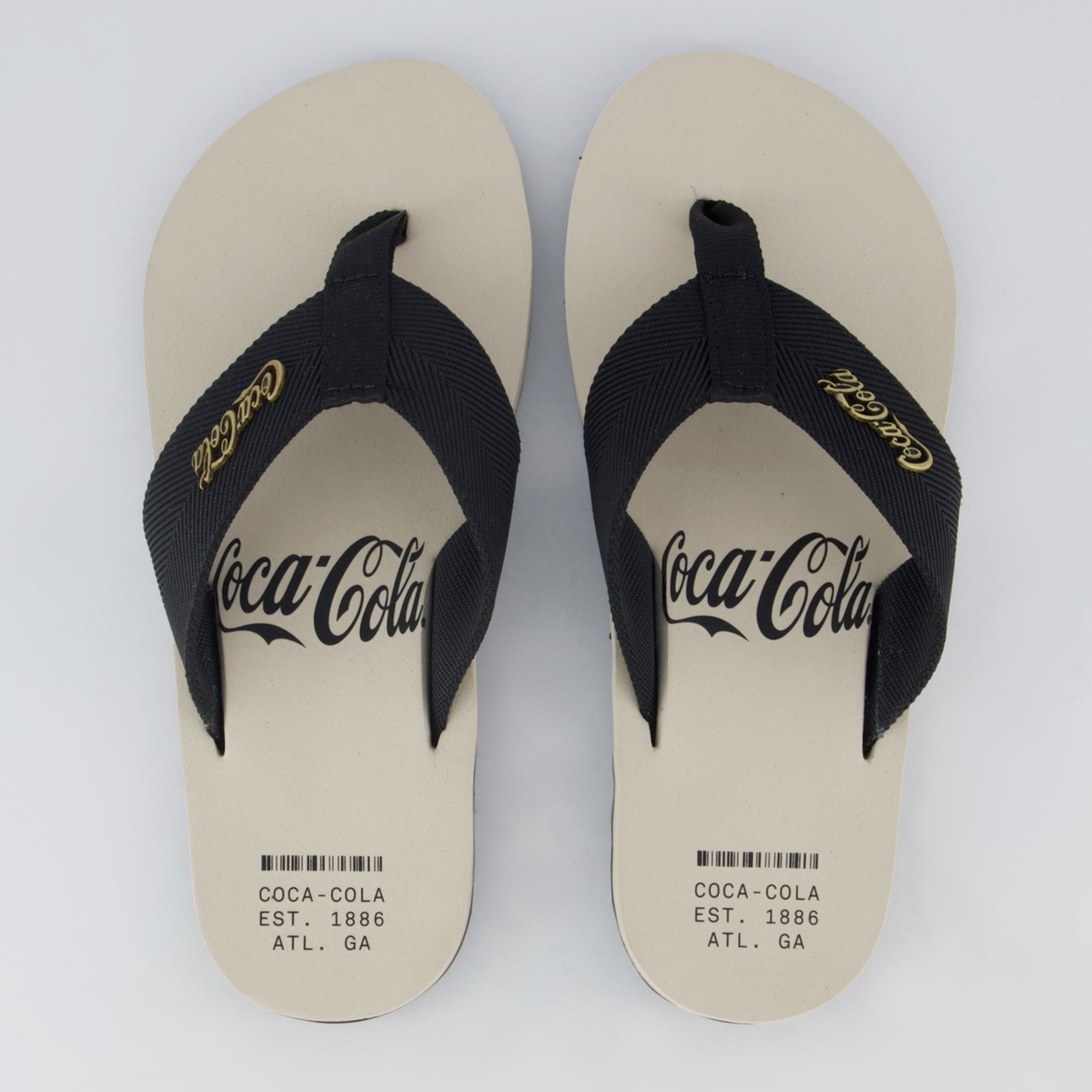 Imagem principal Chinelo Coca Cola Wave Alma Bege e Coca-Cola preto