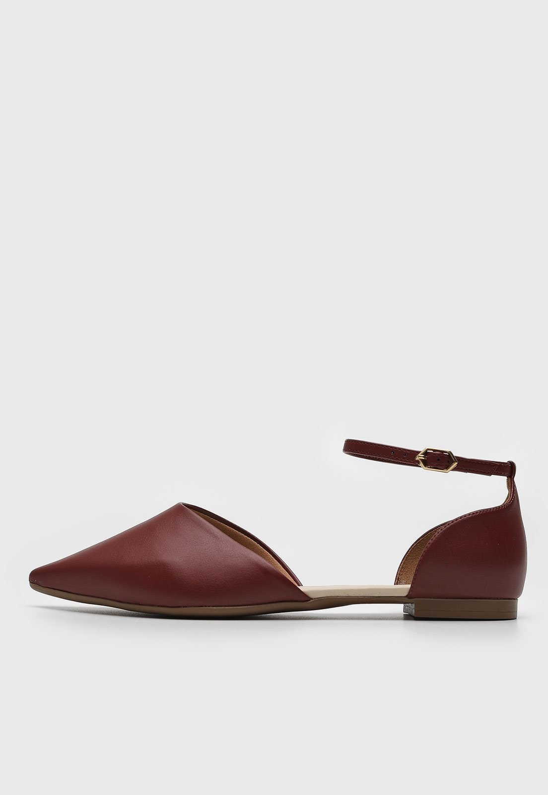 Imagem principal Sapatilha Feminina cê Bico Fino Bordô BEBECÊ vermelho