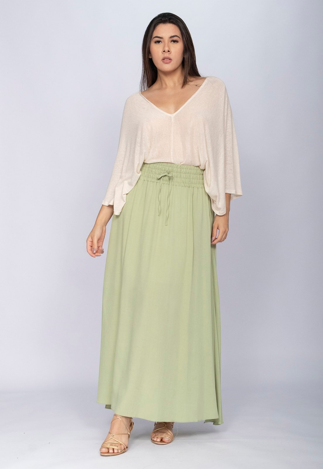 Imagem principal Saia Amazonia Vital Longa Viscose Serenity Amazonia Vital verde