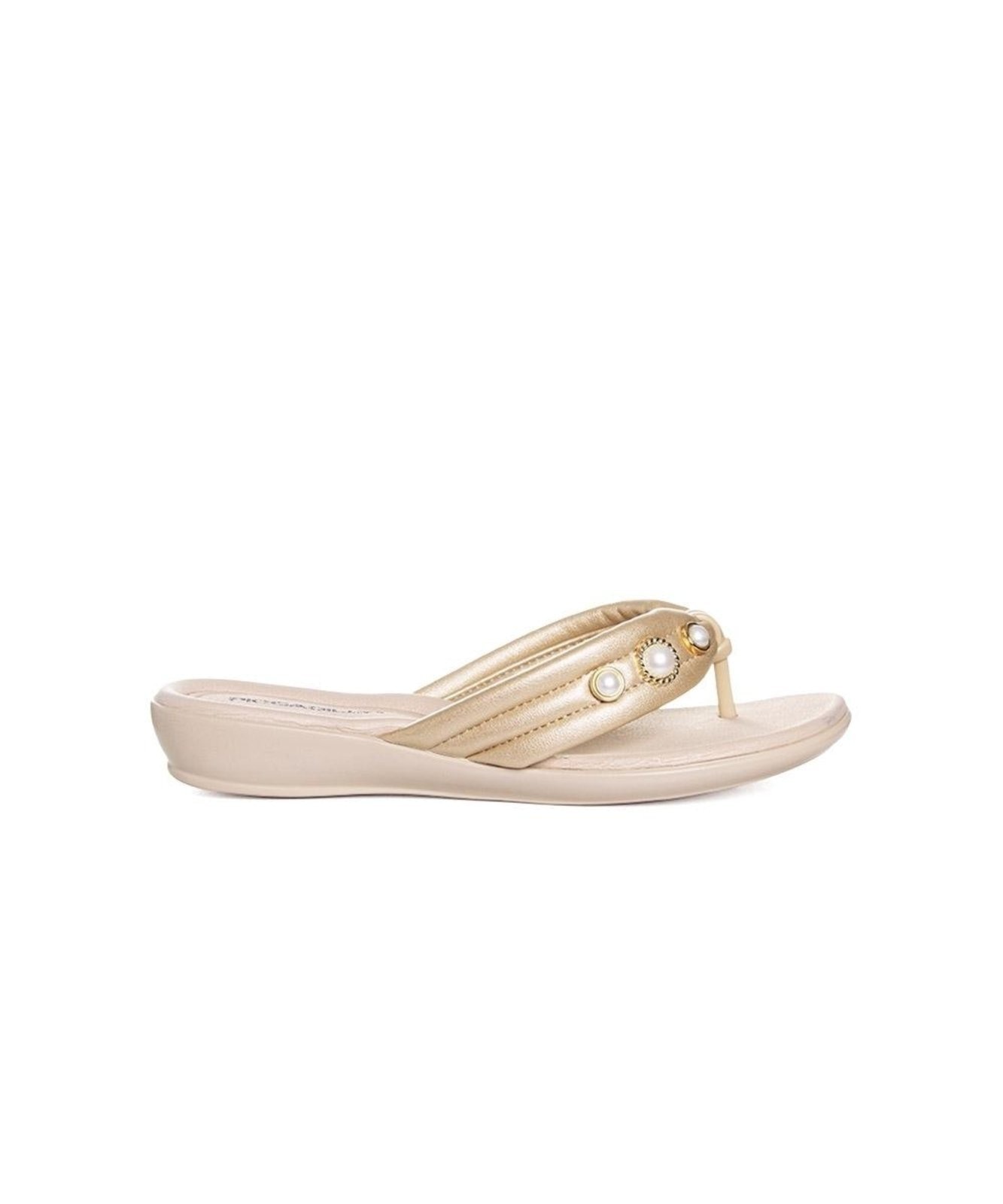 Imagem principal Tamanco Flat Piccadilly Camila Wide Fit Ouro Piccadilly incolor