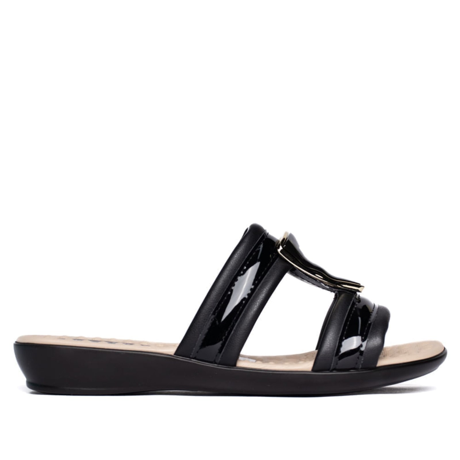 Imagem principal Tamanco Feminino Piccadilly Salto Anabela Verniz Piccadilly preto