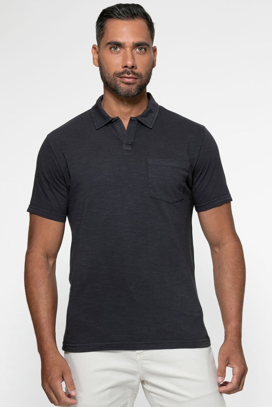 Imagem principal Camisa Polo Guess Flamê Bolso Guess preto